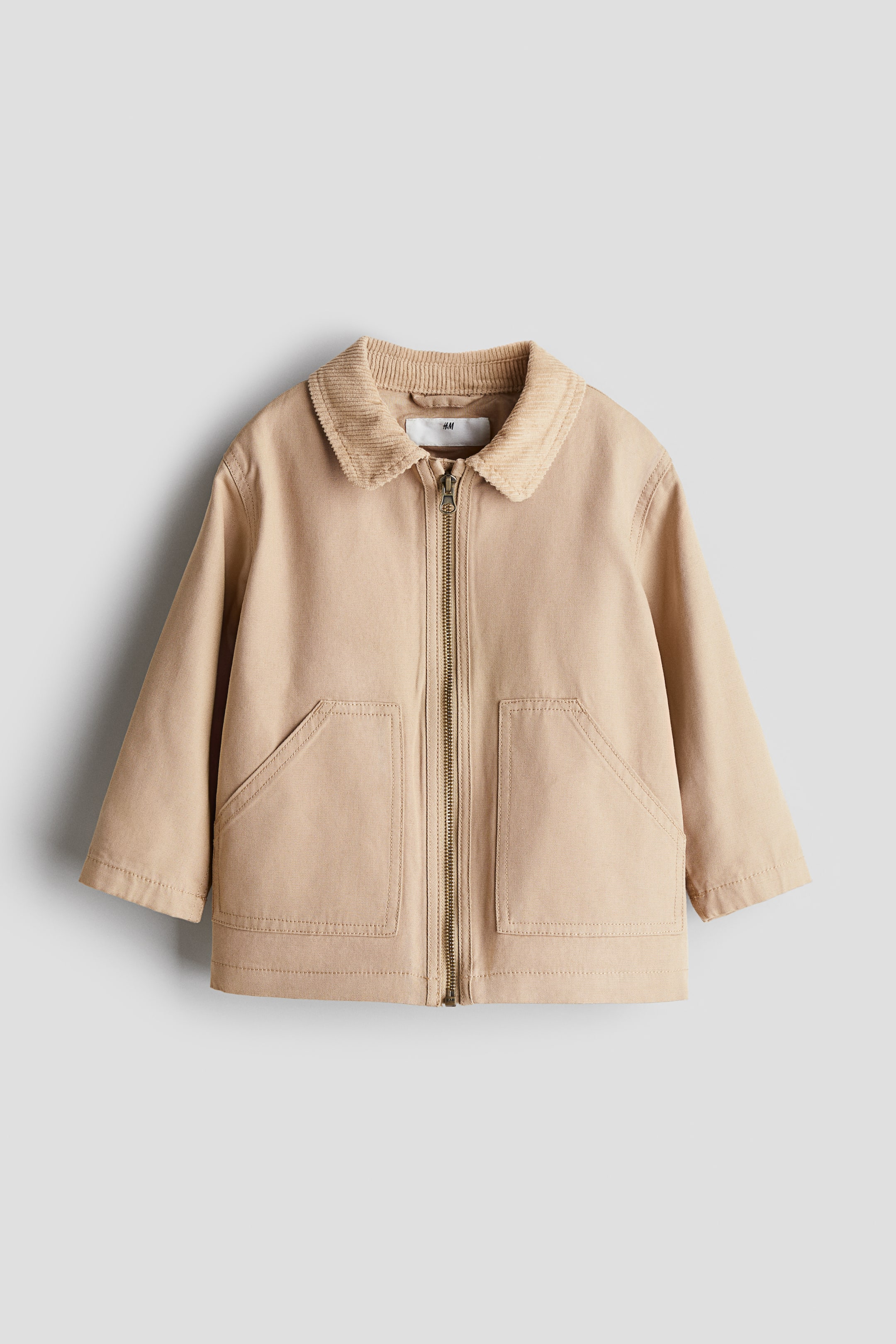 Cotton canvas jacket - Beige - Kids | H&M GB 5