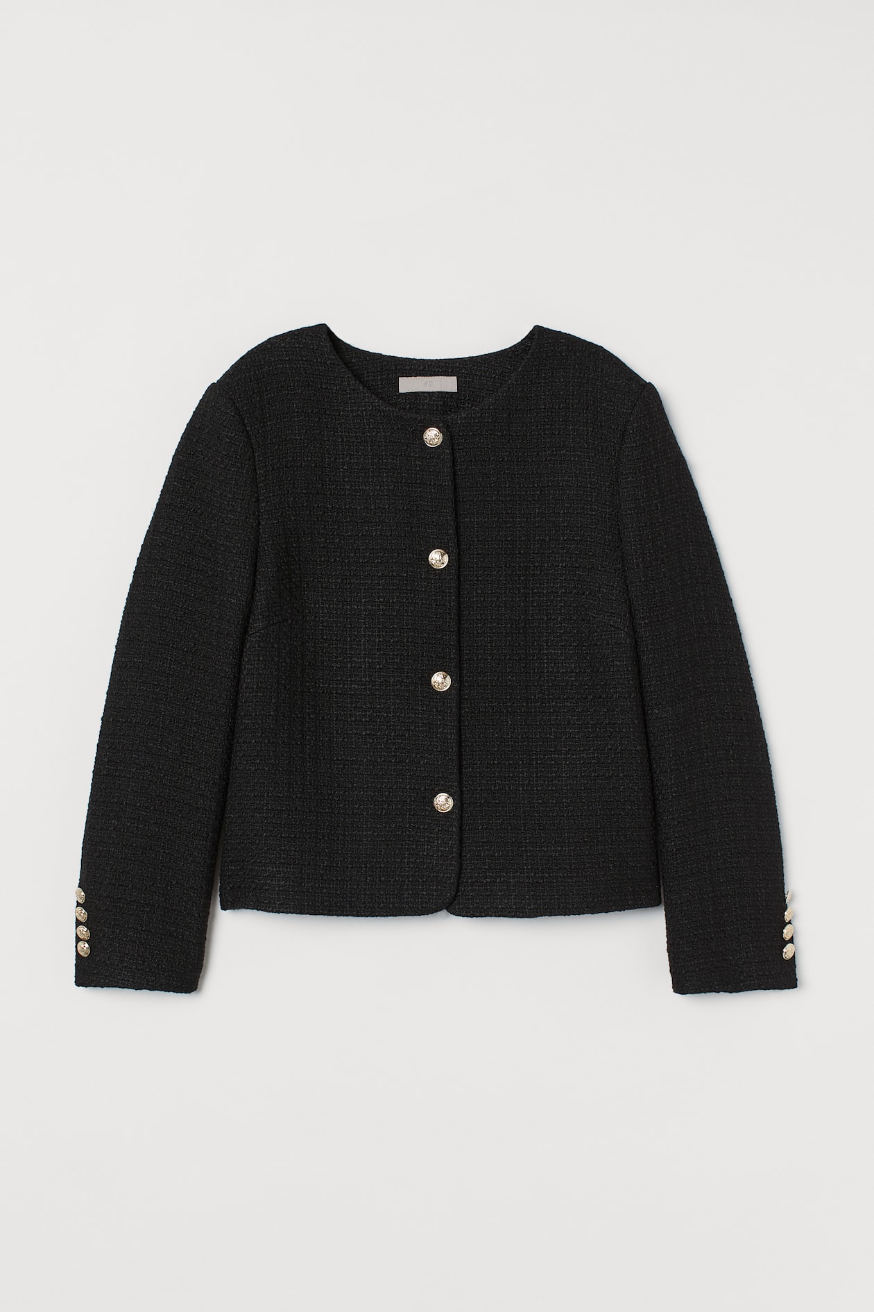 Bouclé jacket - Black - Ladies | H&M GB