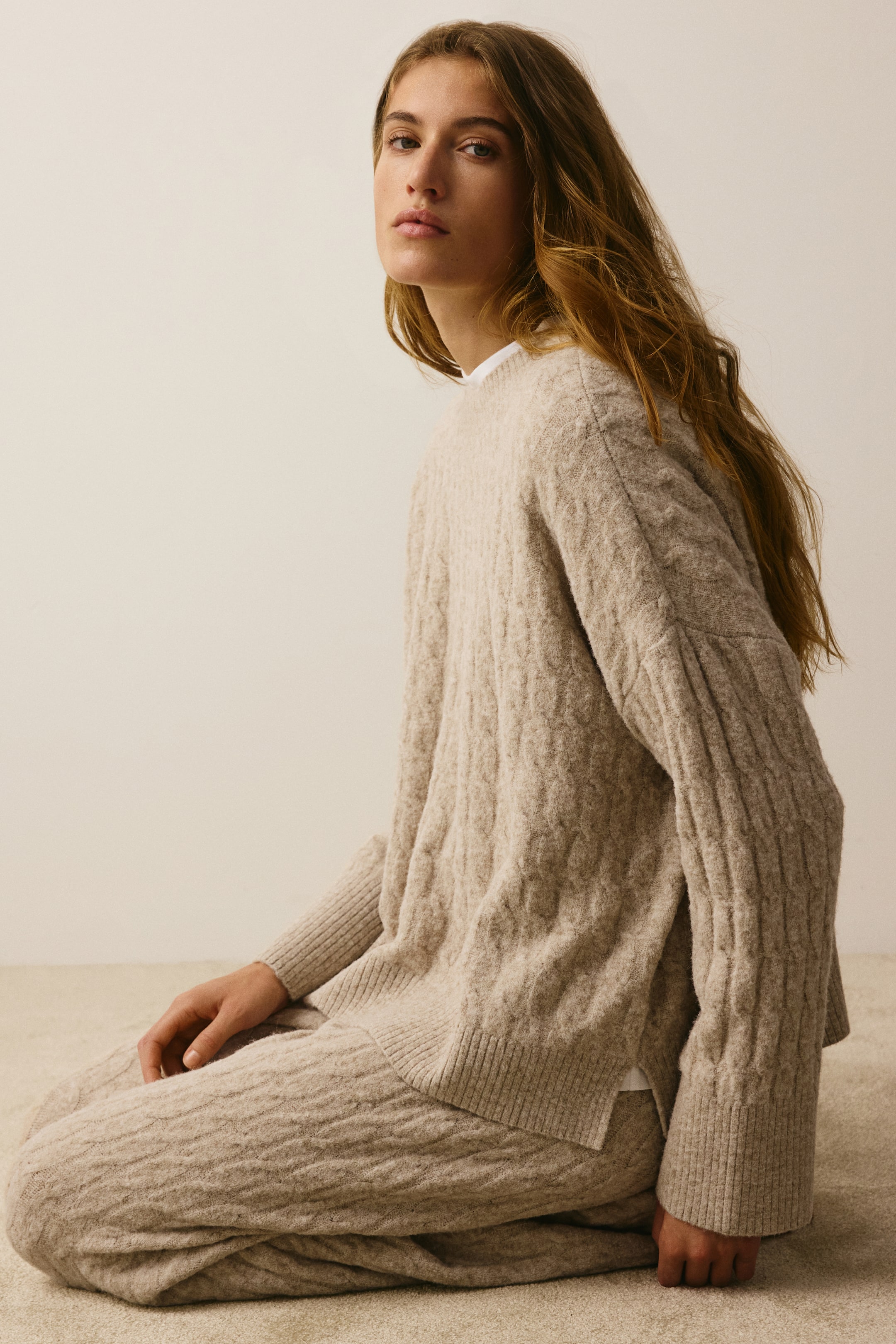 Cable-Knit Pants