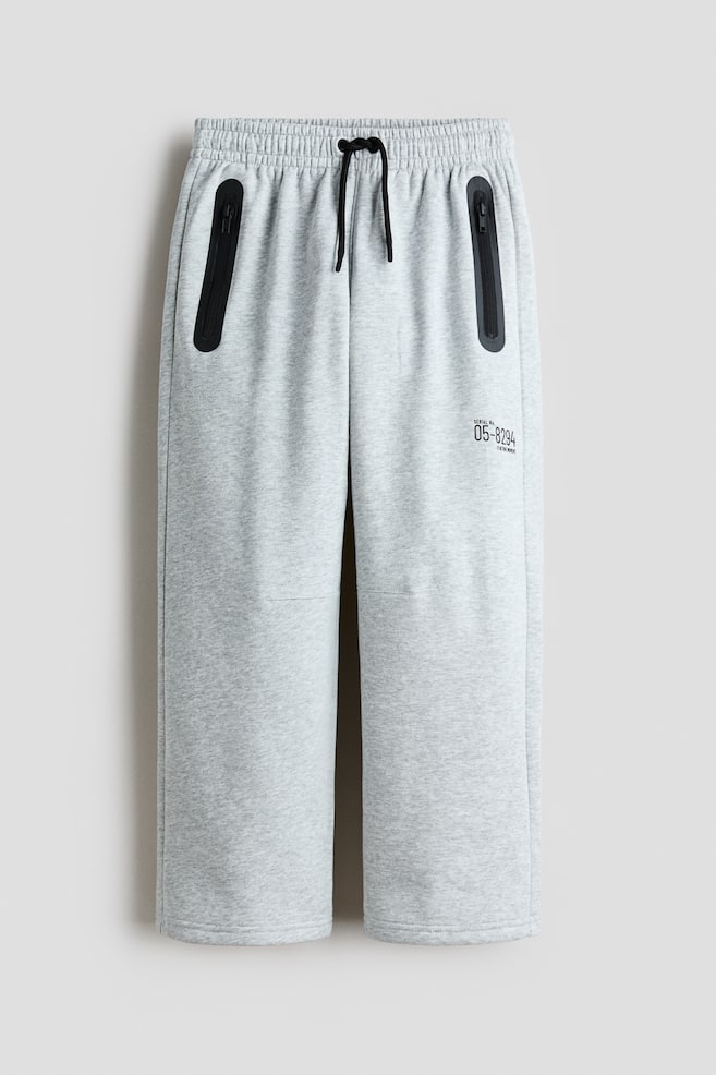 Sweatshirt joggers - Light grey marl/Black - 1