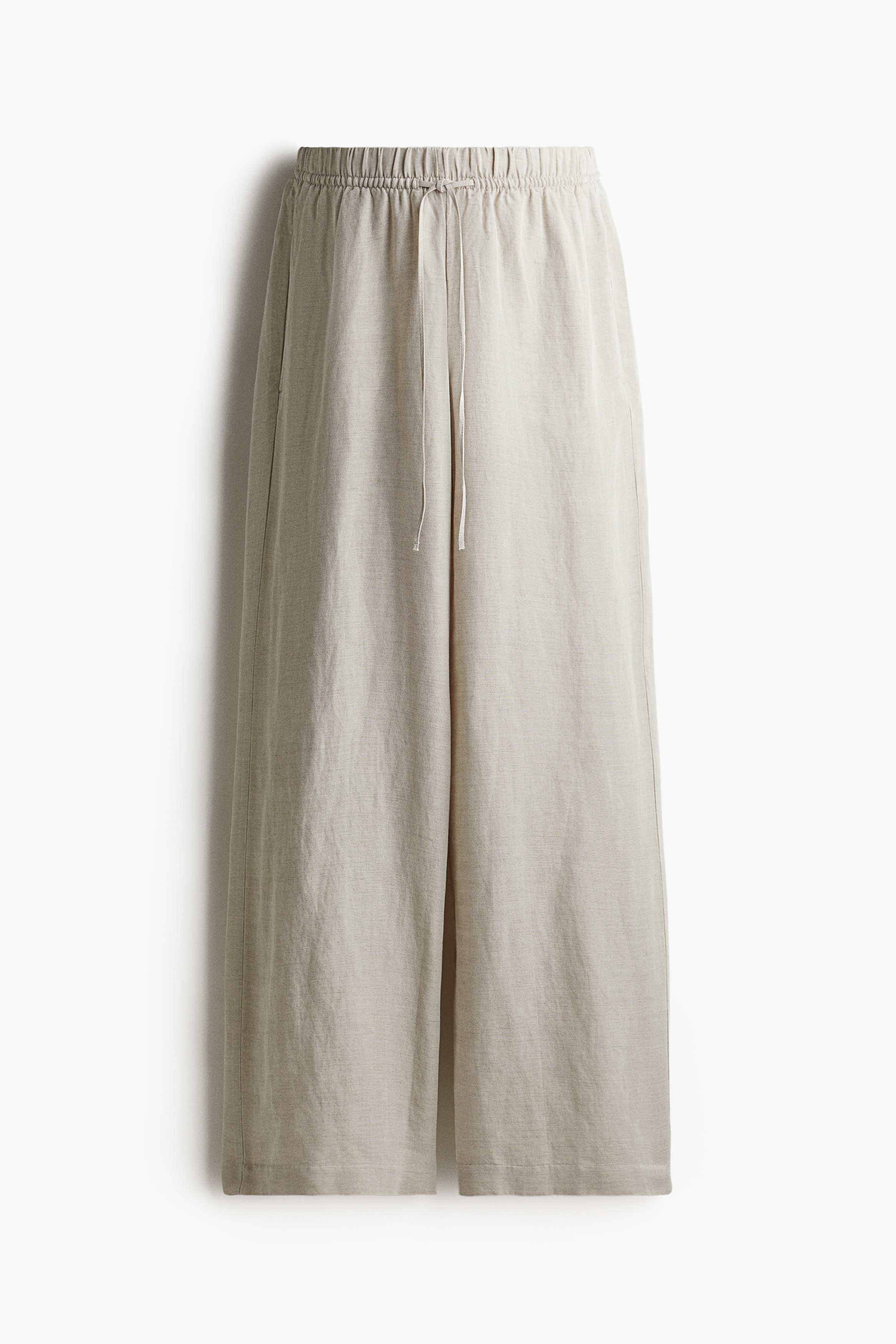 MAMA Before & After Linen Blend Pants - Light beige/Dark brown/Blue/Stripe/Light beige/Stripe