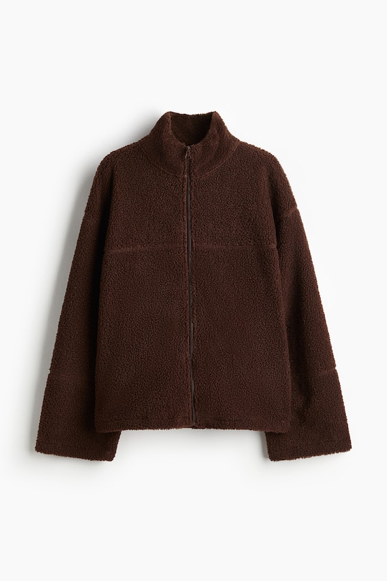 Женские куртки H&M Half-Zip Teddy Fleece Jacket