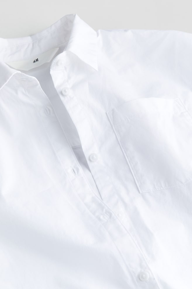 Camicia in popeline di cotone - Bianco - 6