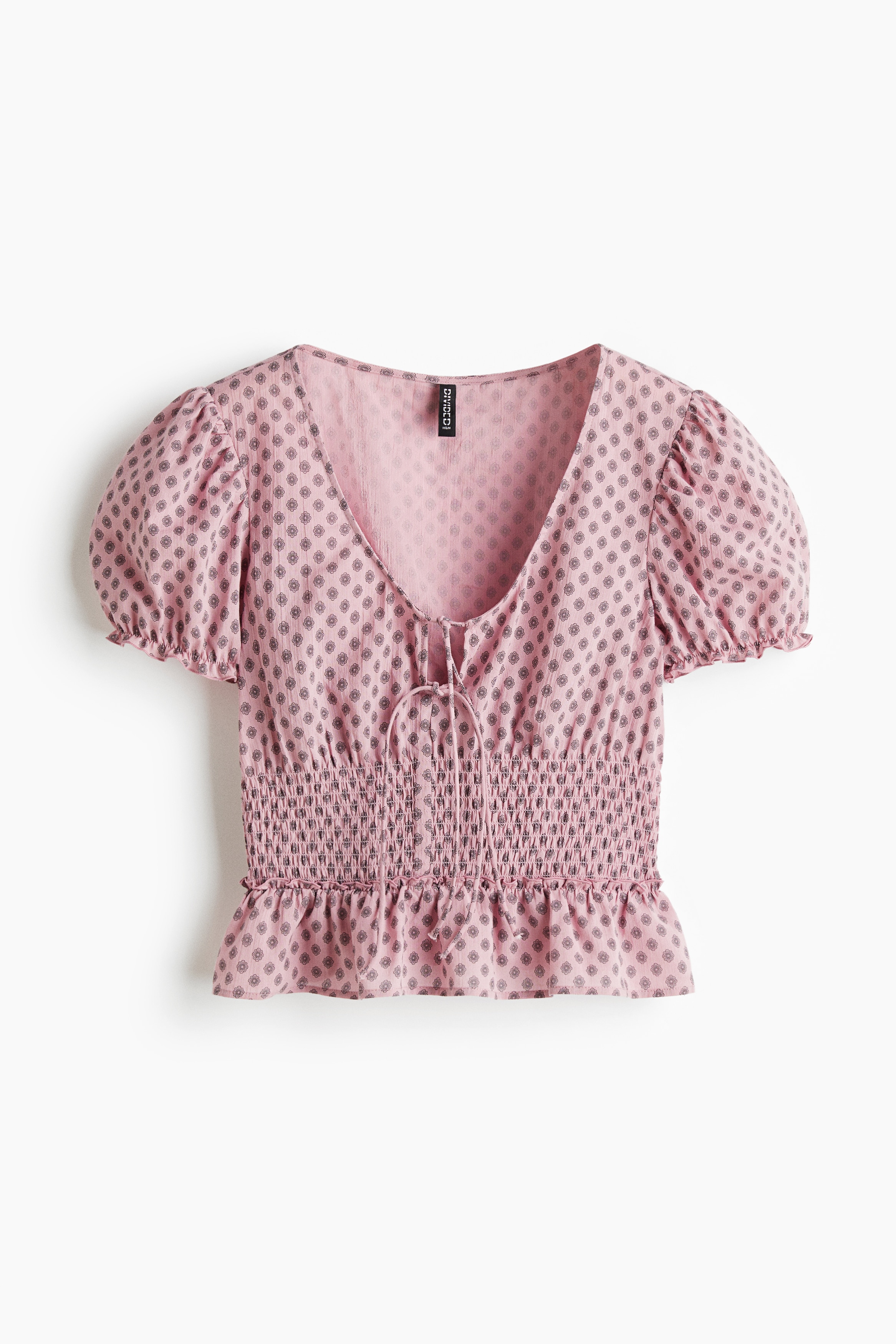 Peplum blouse - Pink/Patterned