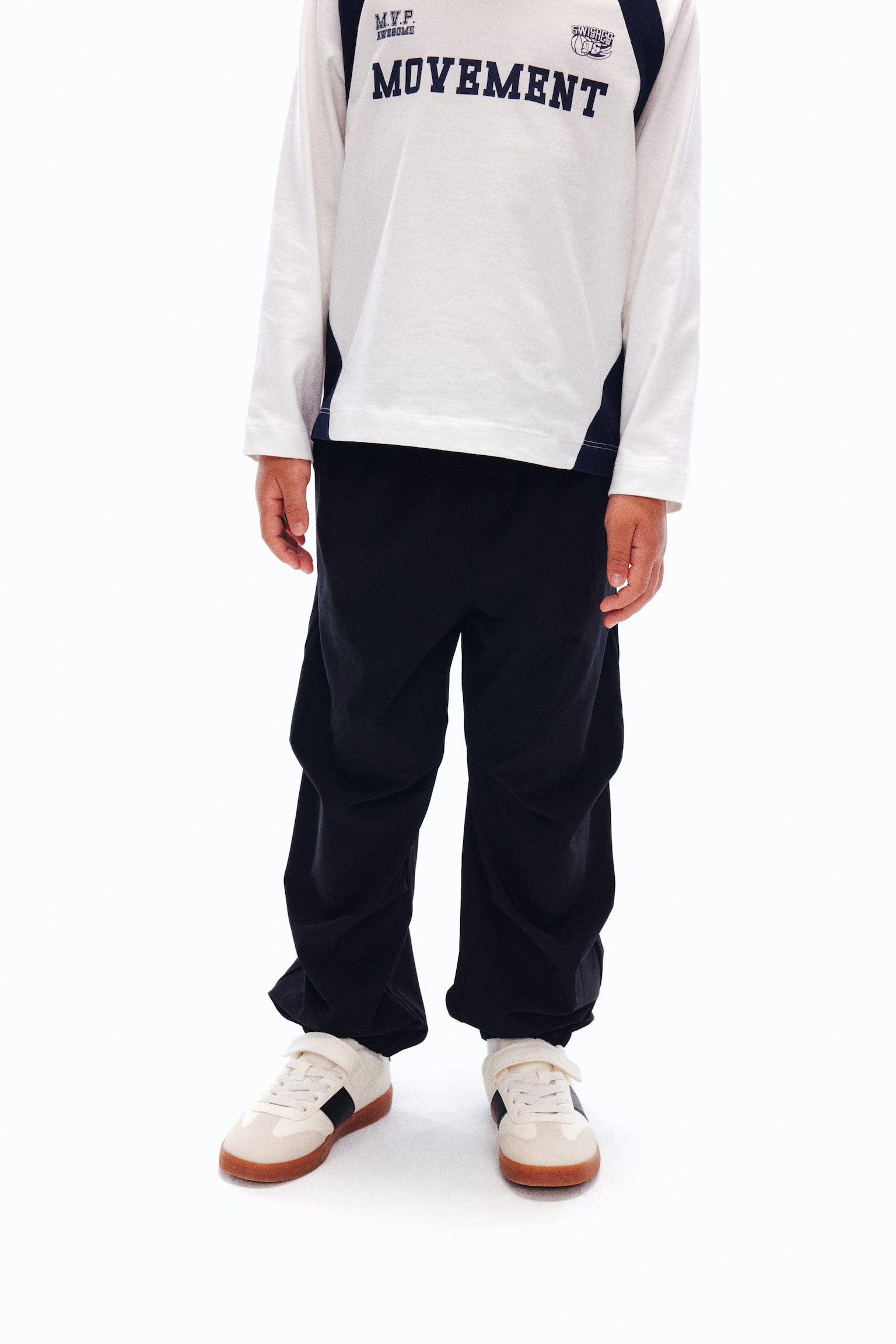 Quần dài cạp chun - Màu đen/Màu be hồng nhạt - 5