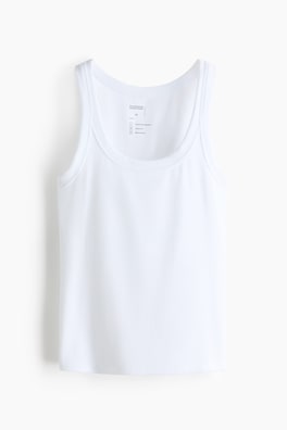 Ribbad tanktop Cooling Slim Fit