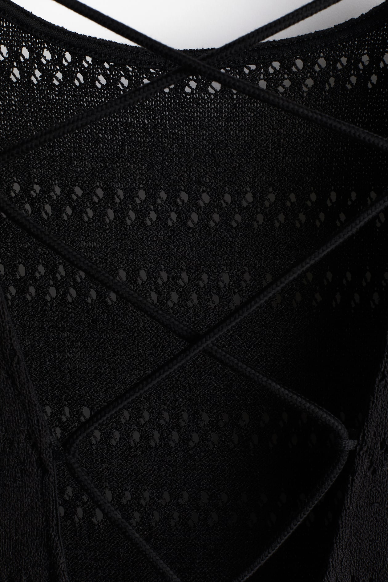 Lacing-Detail Hole-Knit Dress - image 2