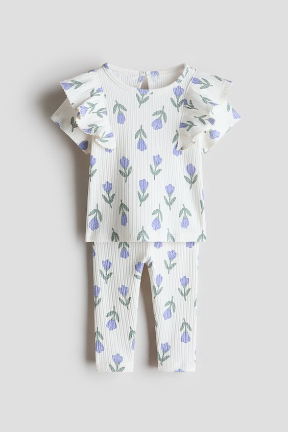 Детские топы H&M 2-Piece Printed Cotton Set