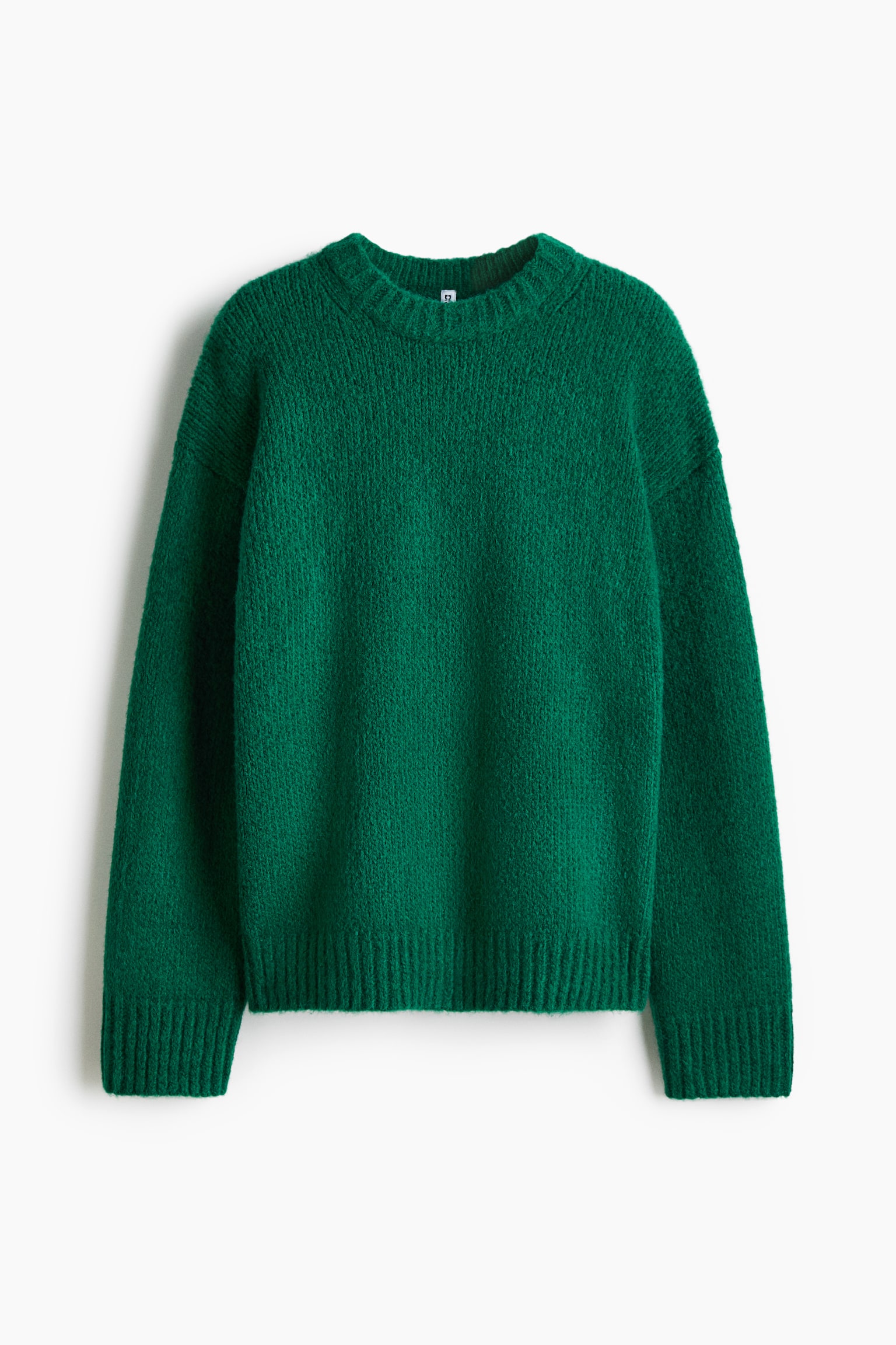 Fine-knit jumper - Dark green - 1