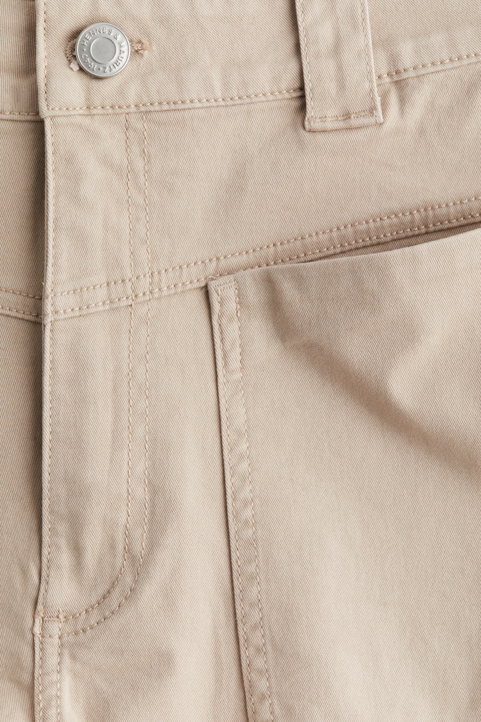 Twill cargo shorts - Beige/Khakigrön - 5