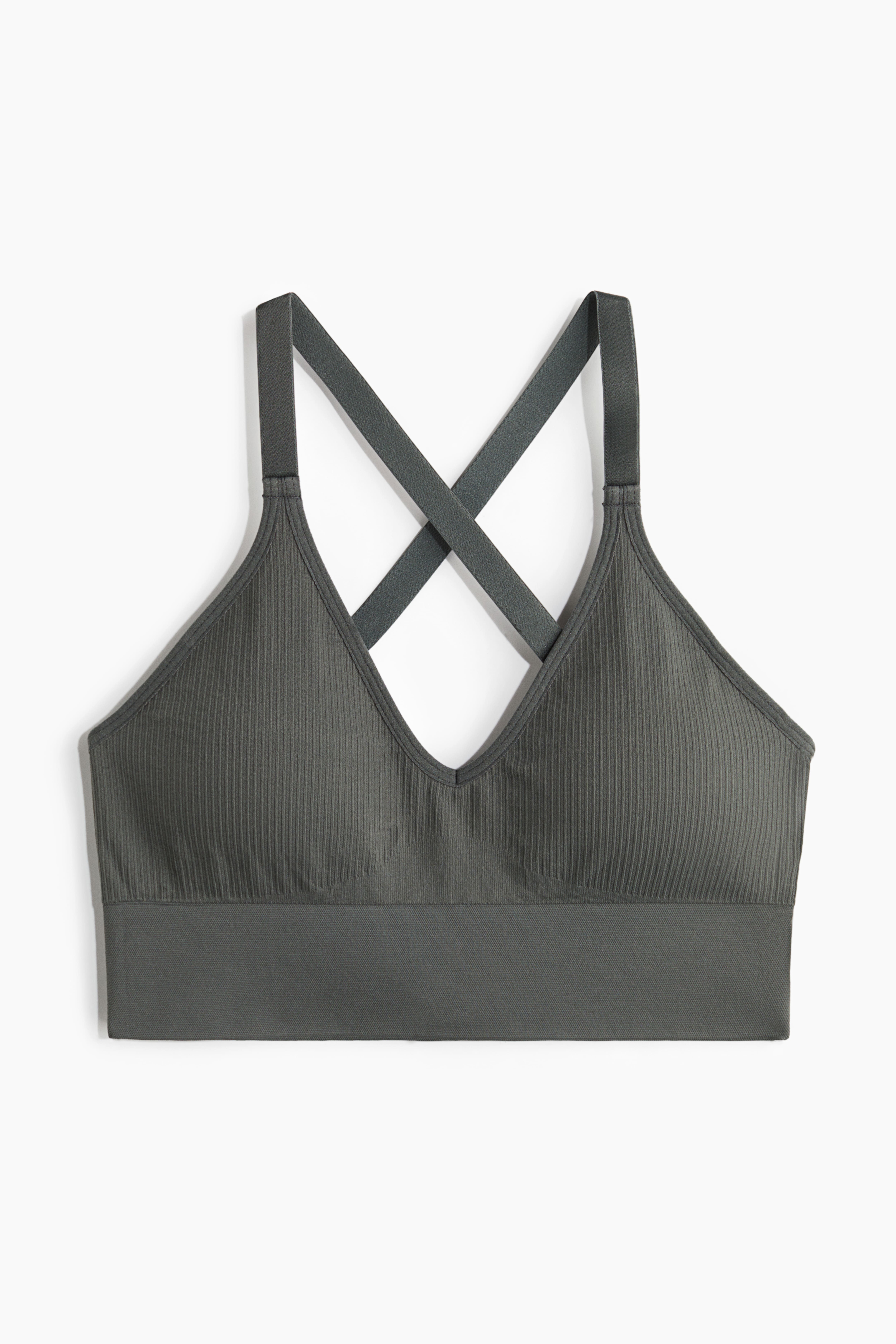 Gray sports orders bra