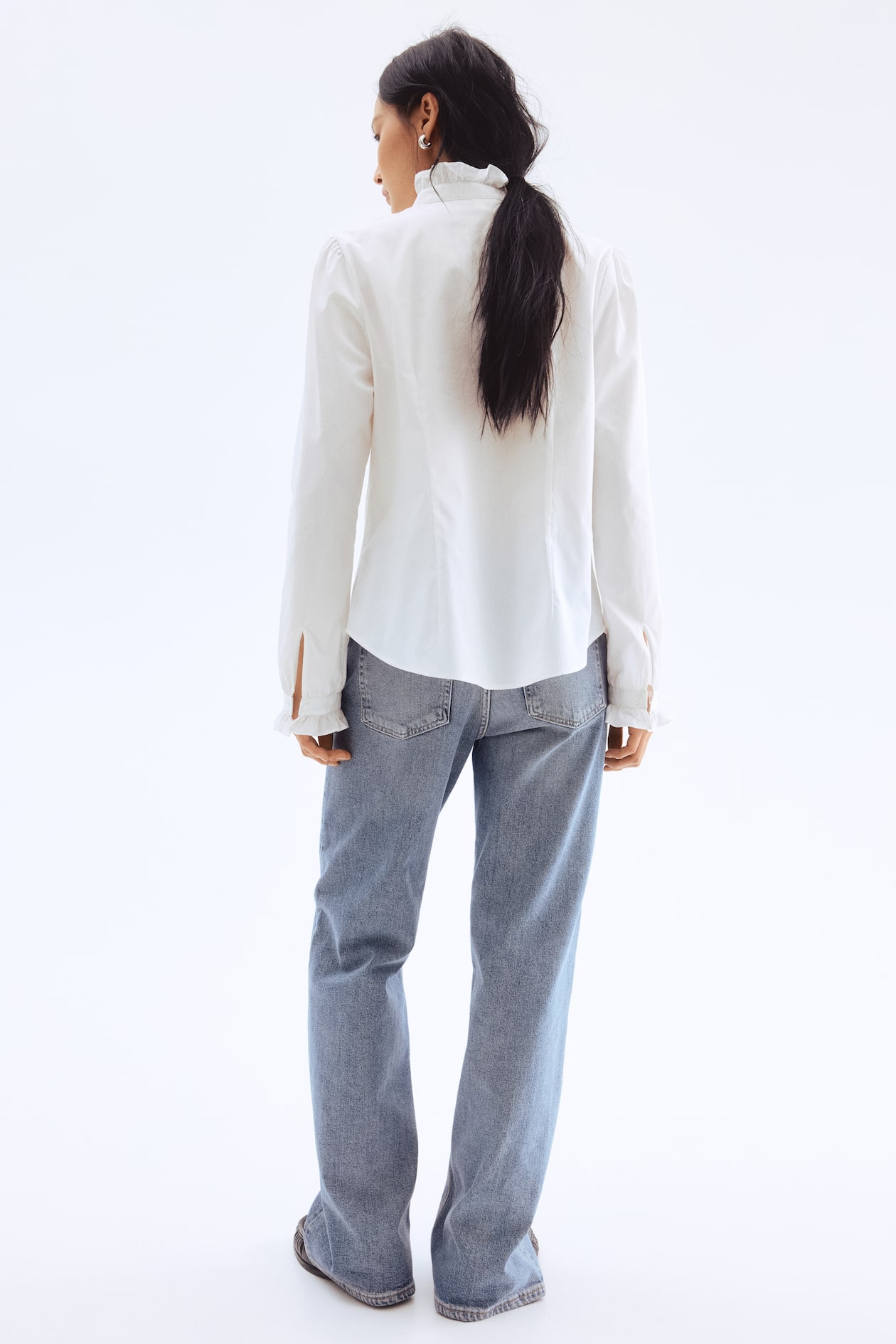 Blouse with Ruffled Collar - image 4