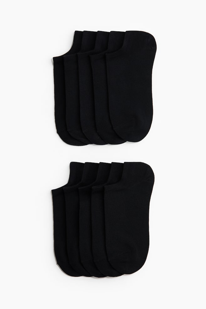10-Pack Ankle Socks - Black - 1