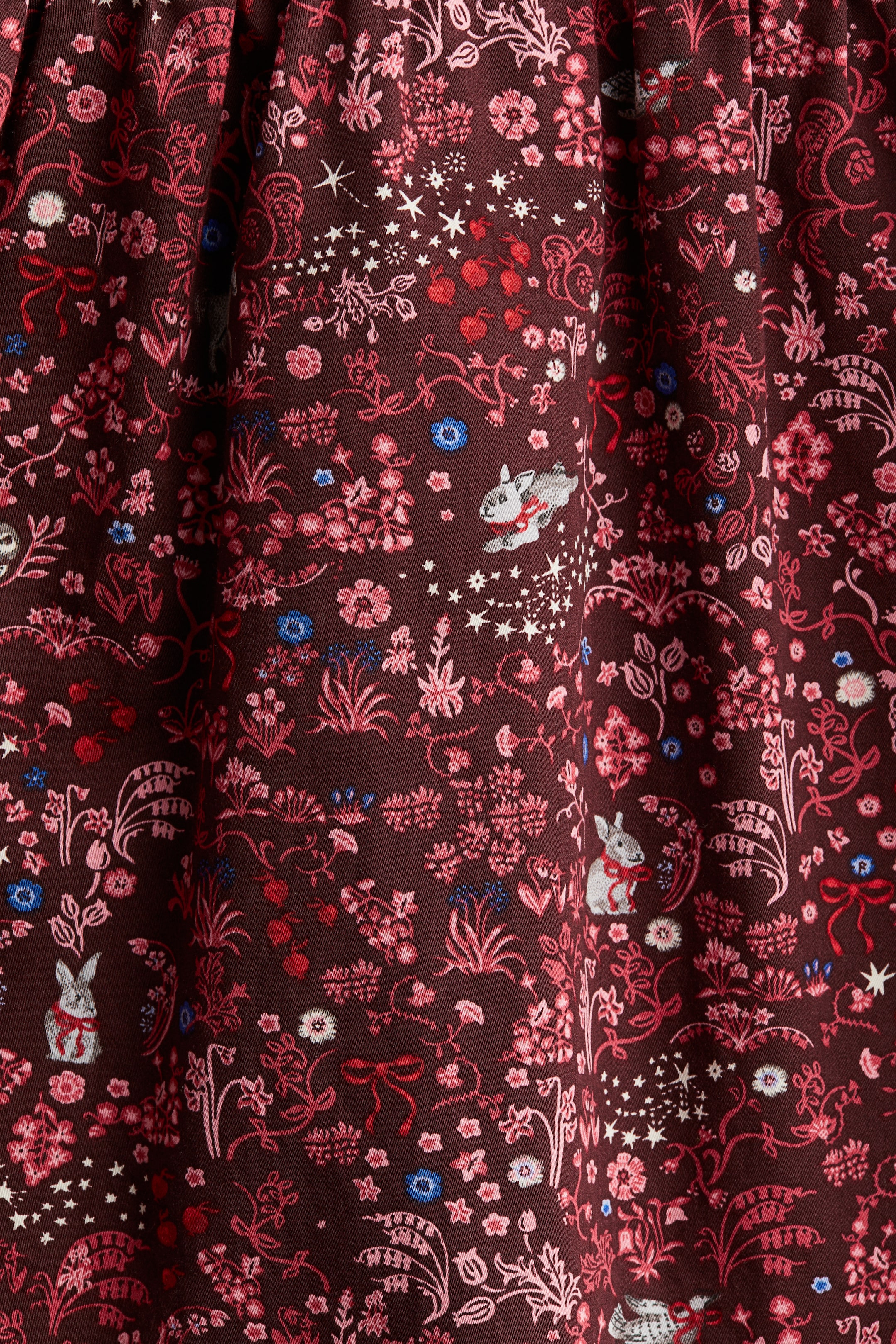 Zobacz większy obraz: Cotton muslin dress - Ciemnoczerwony/Kwiaty - Dziecko | H&M PL 6