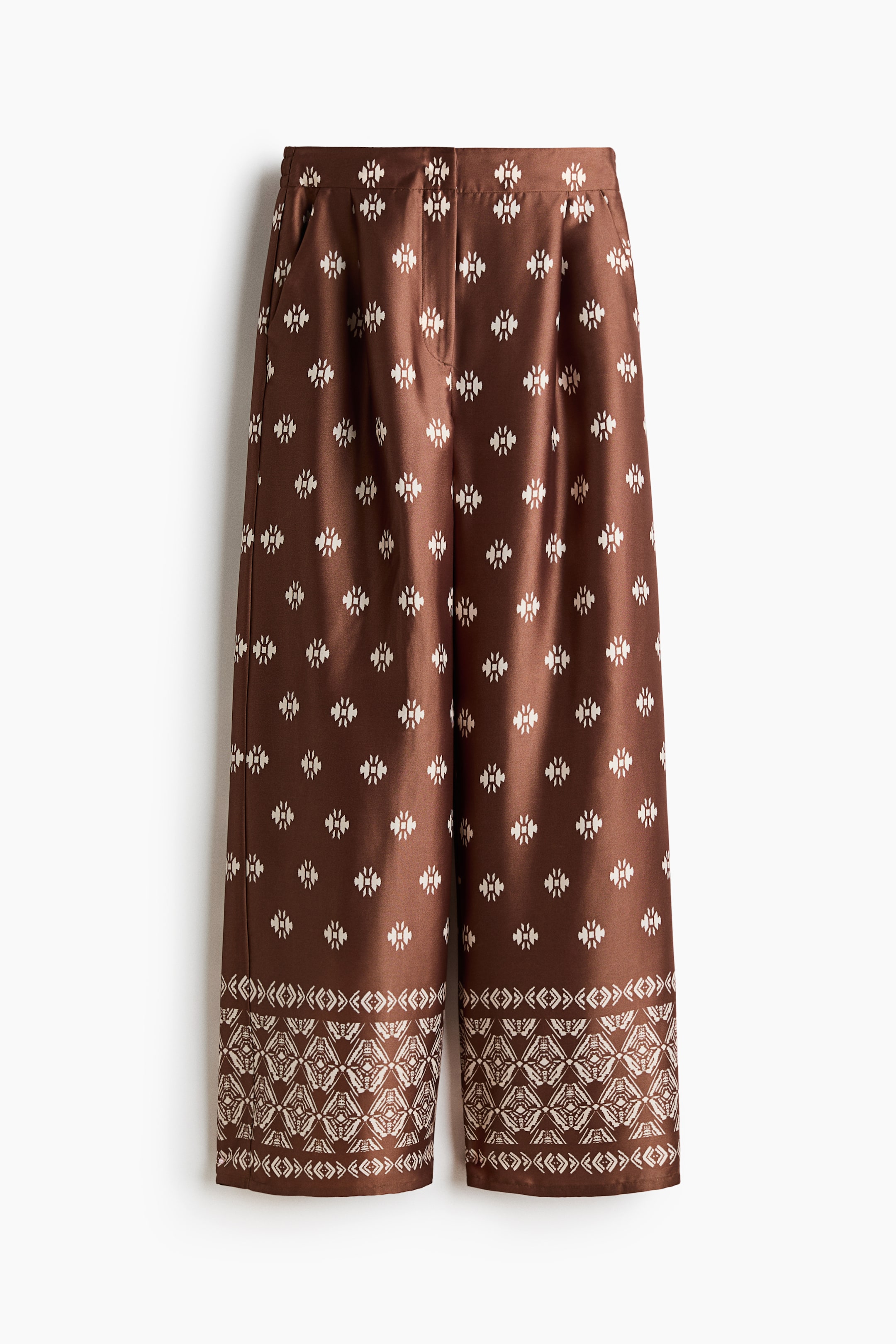 Женские брюки H&M Straight-Leg Satin Pants
