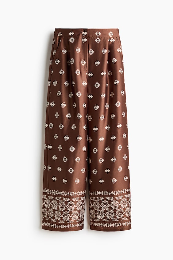 Женские брюки H&M Straight-Leg Satin Pants