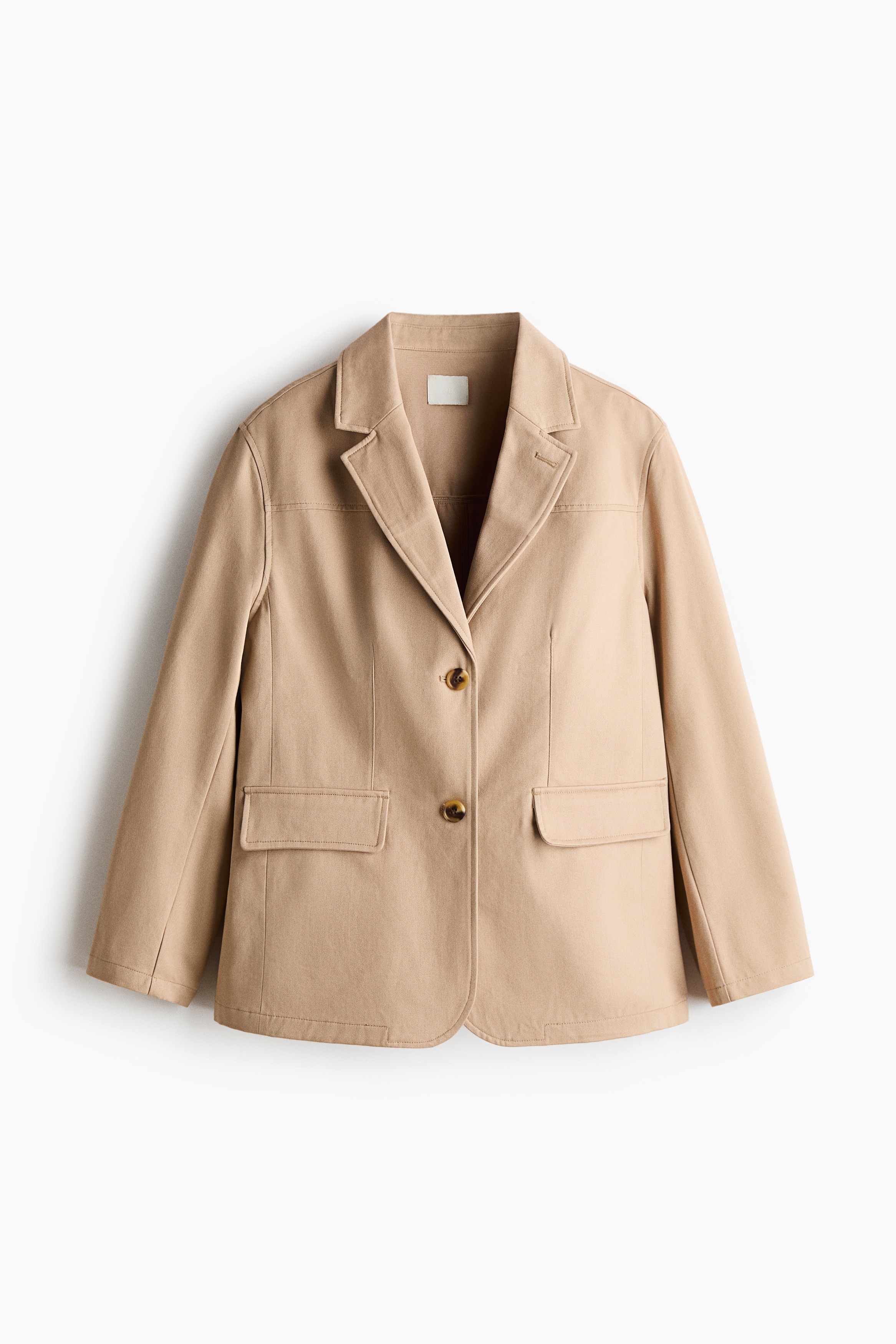 Twill blazer - Beige/Dark grey