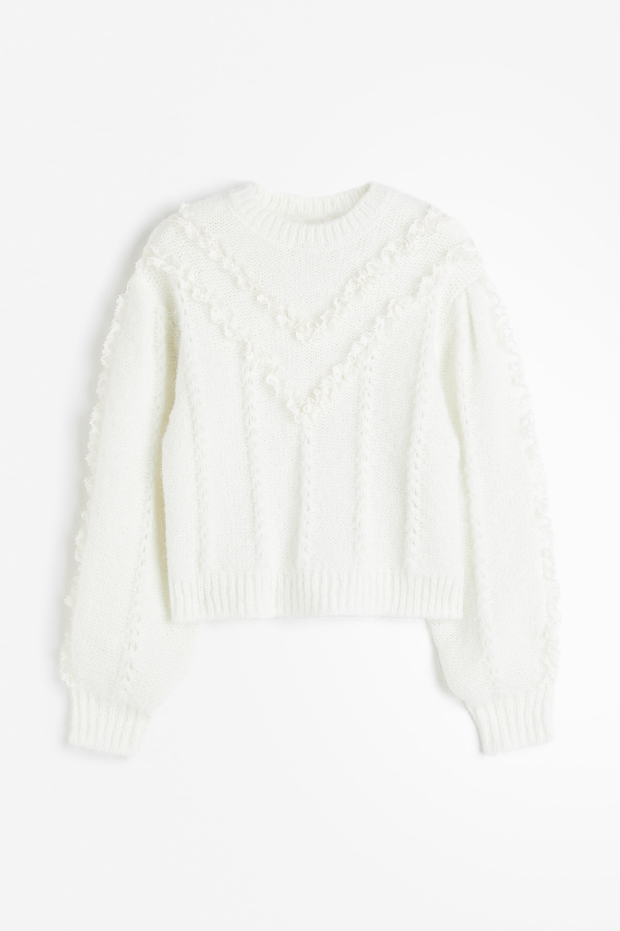 Lace-trimmed Sweater