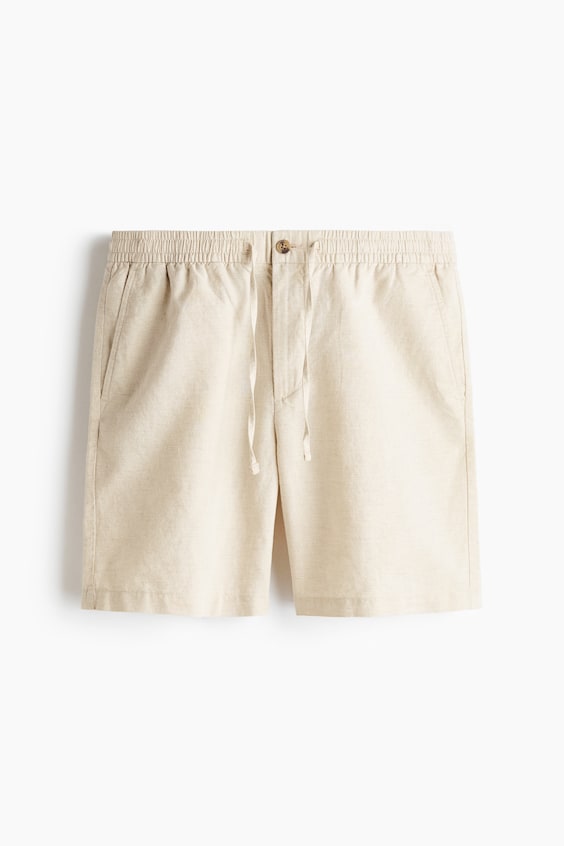 Мужские шорты H&M Regular-Fit Linen-Blend Shorts