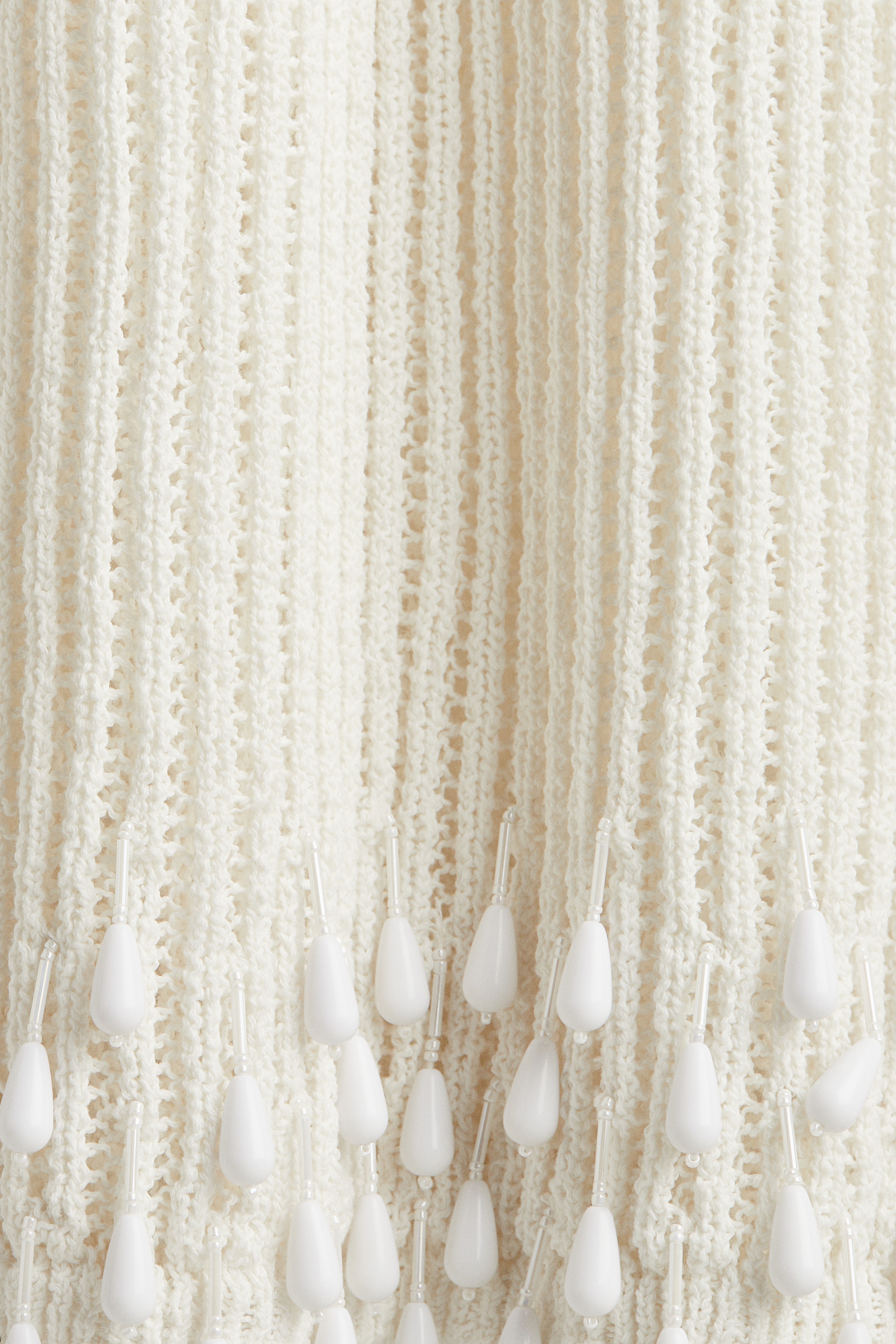 Bead-embellished knitted dress