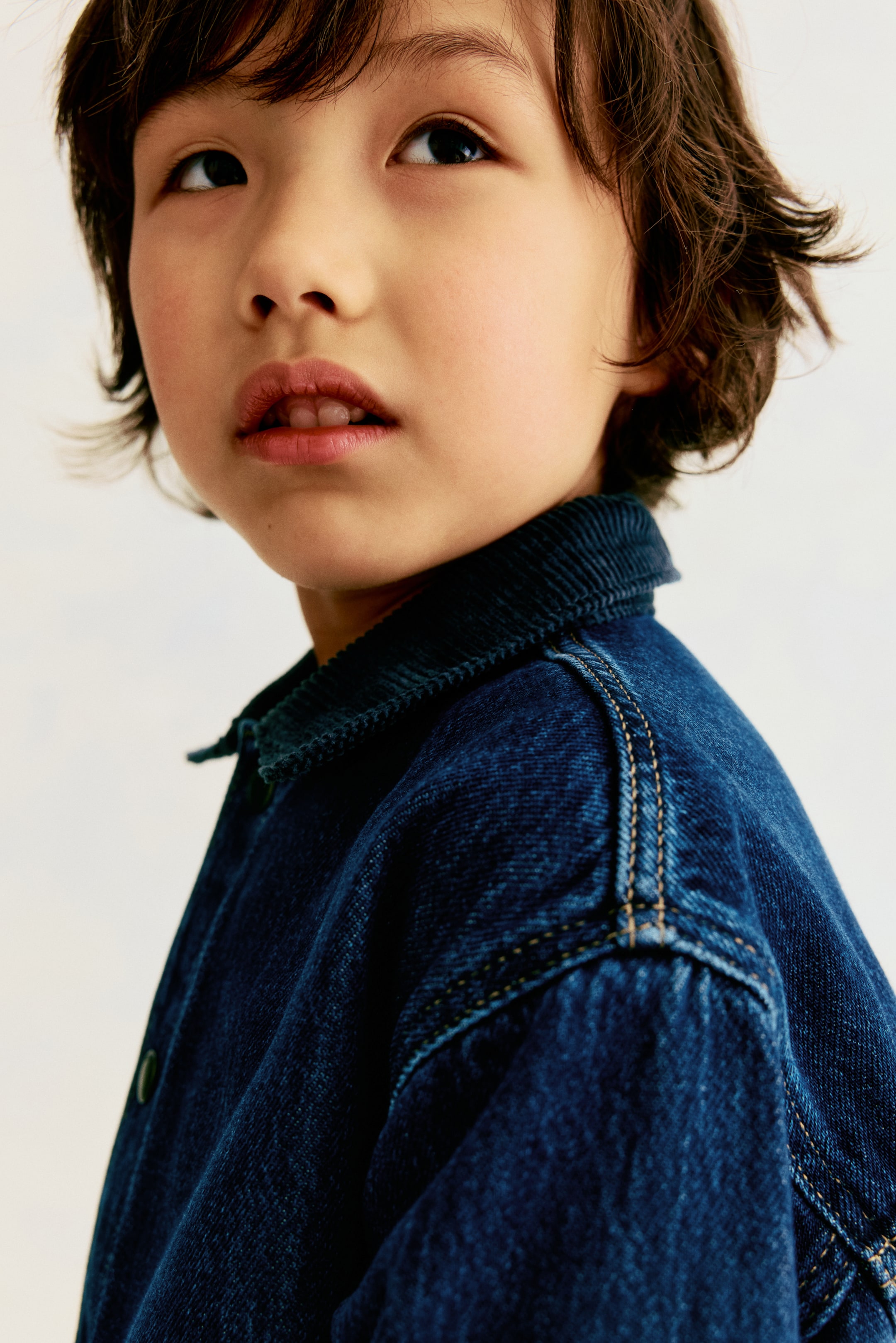 Детские куртки H&M Denim Jacket with Corduroy Collar — фото 3