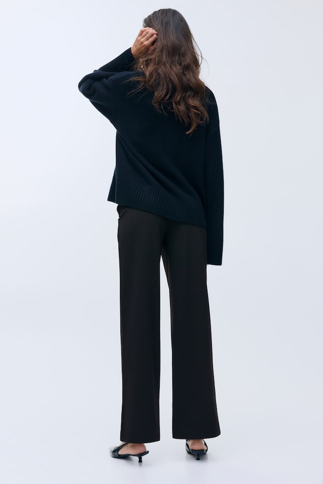 MAMA Pantaloni con piega davanti-Nero - 5
