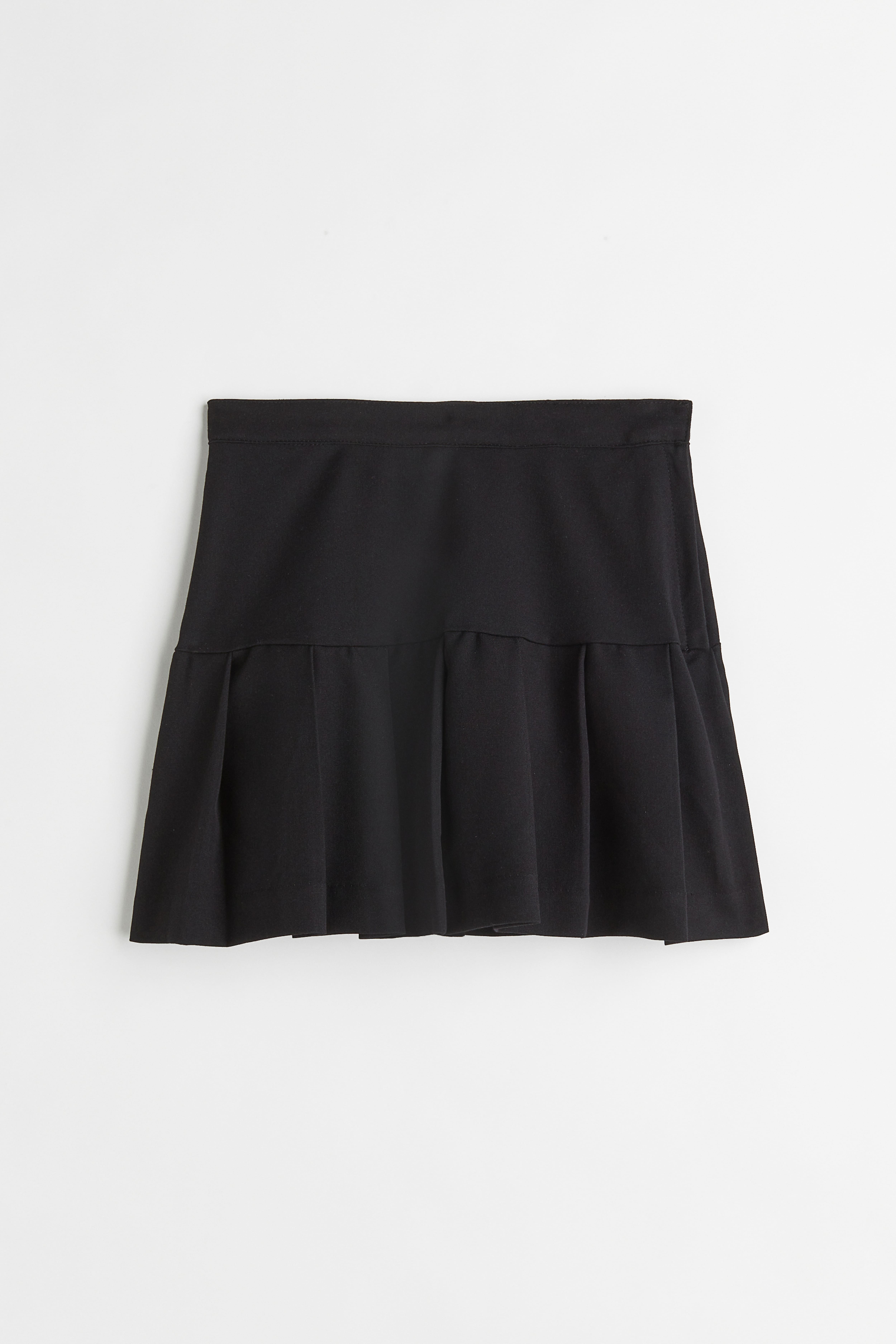 Pleated Twill Skirt