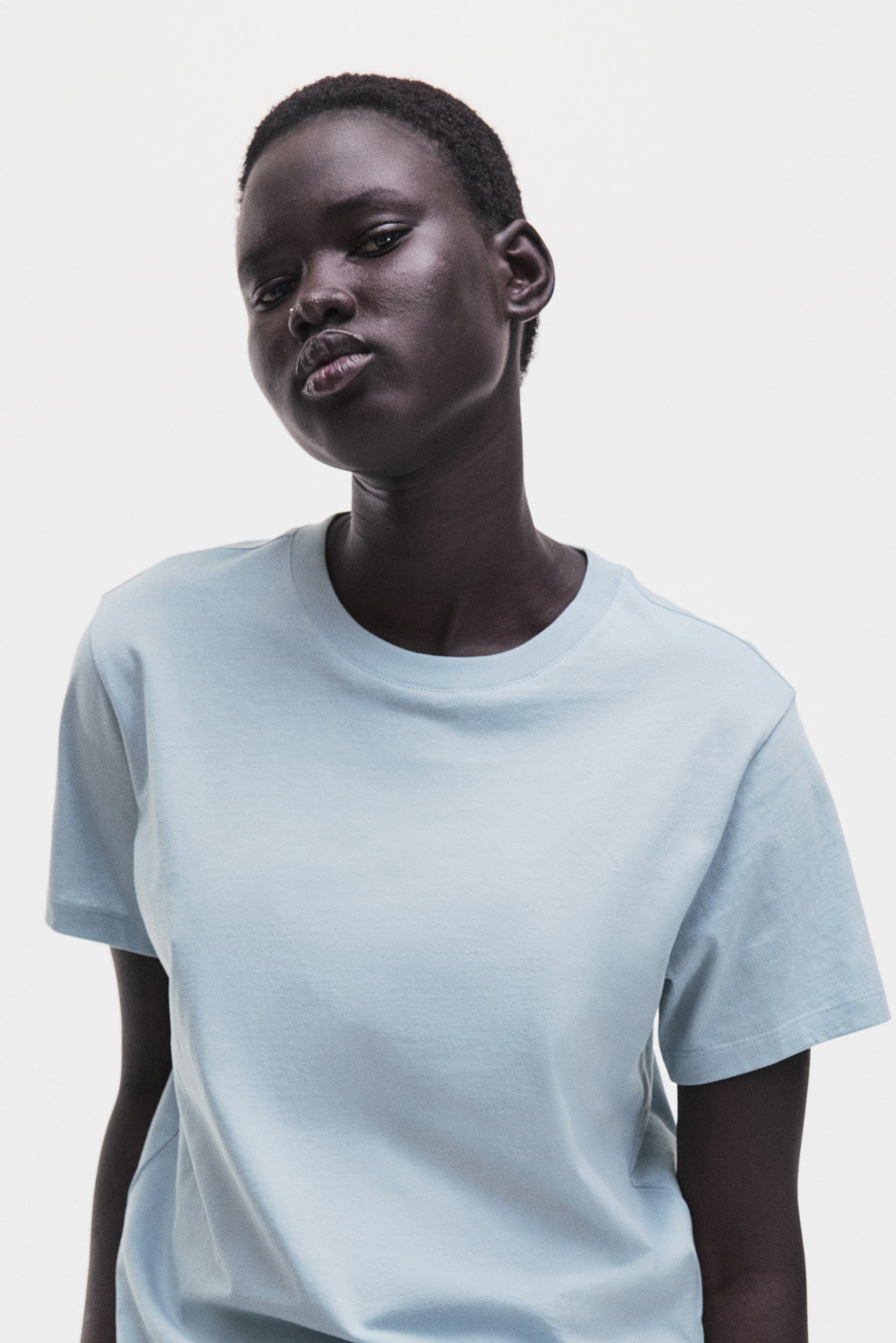 Playera de algodón - Turquesa claro/Blanco/Rojo oscuro/Rosa/Amarillo - 5