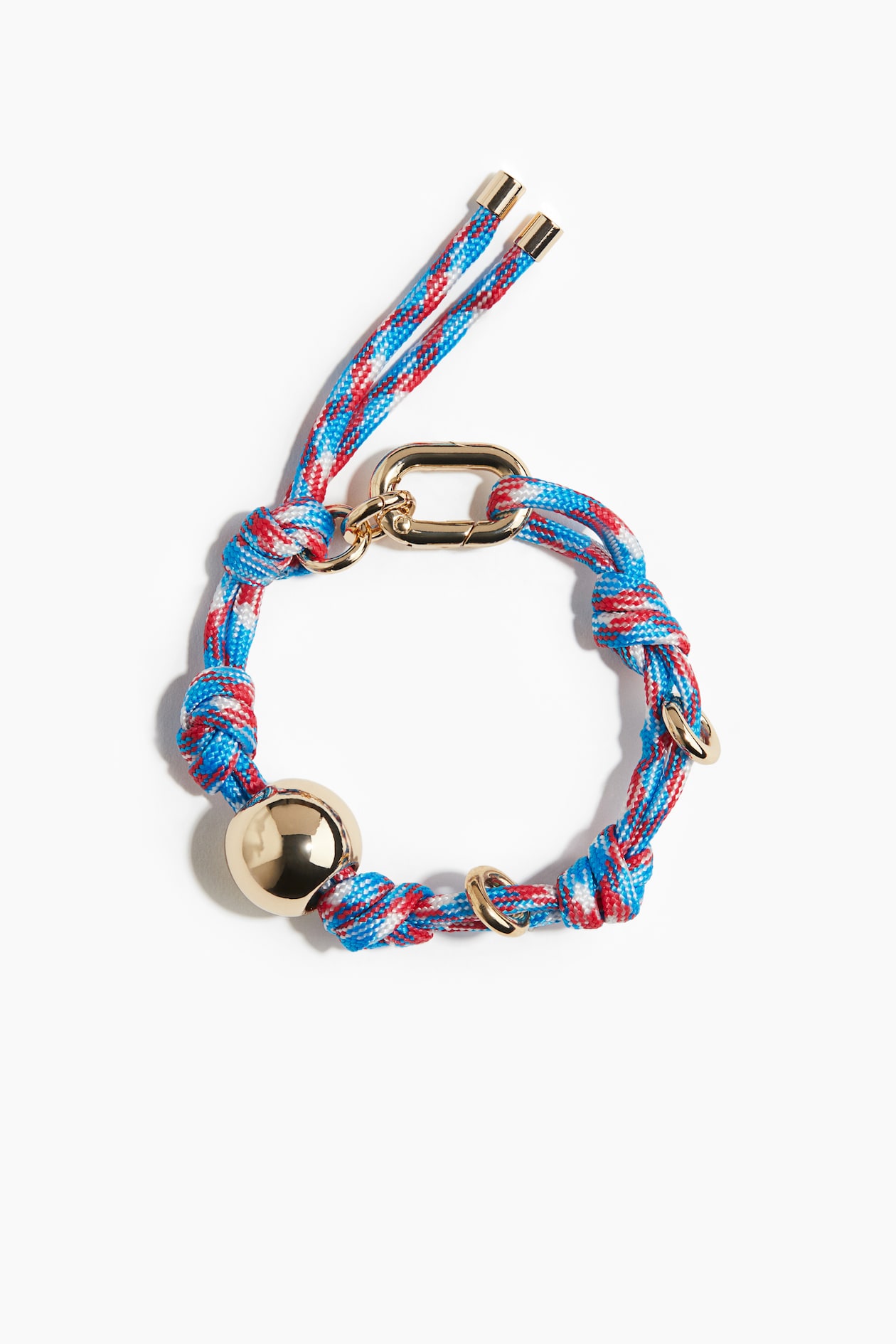 armband-van-koord-blauw-goudkleurig-dames-h-m-nl
