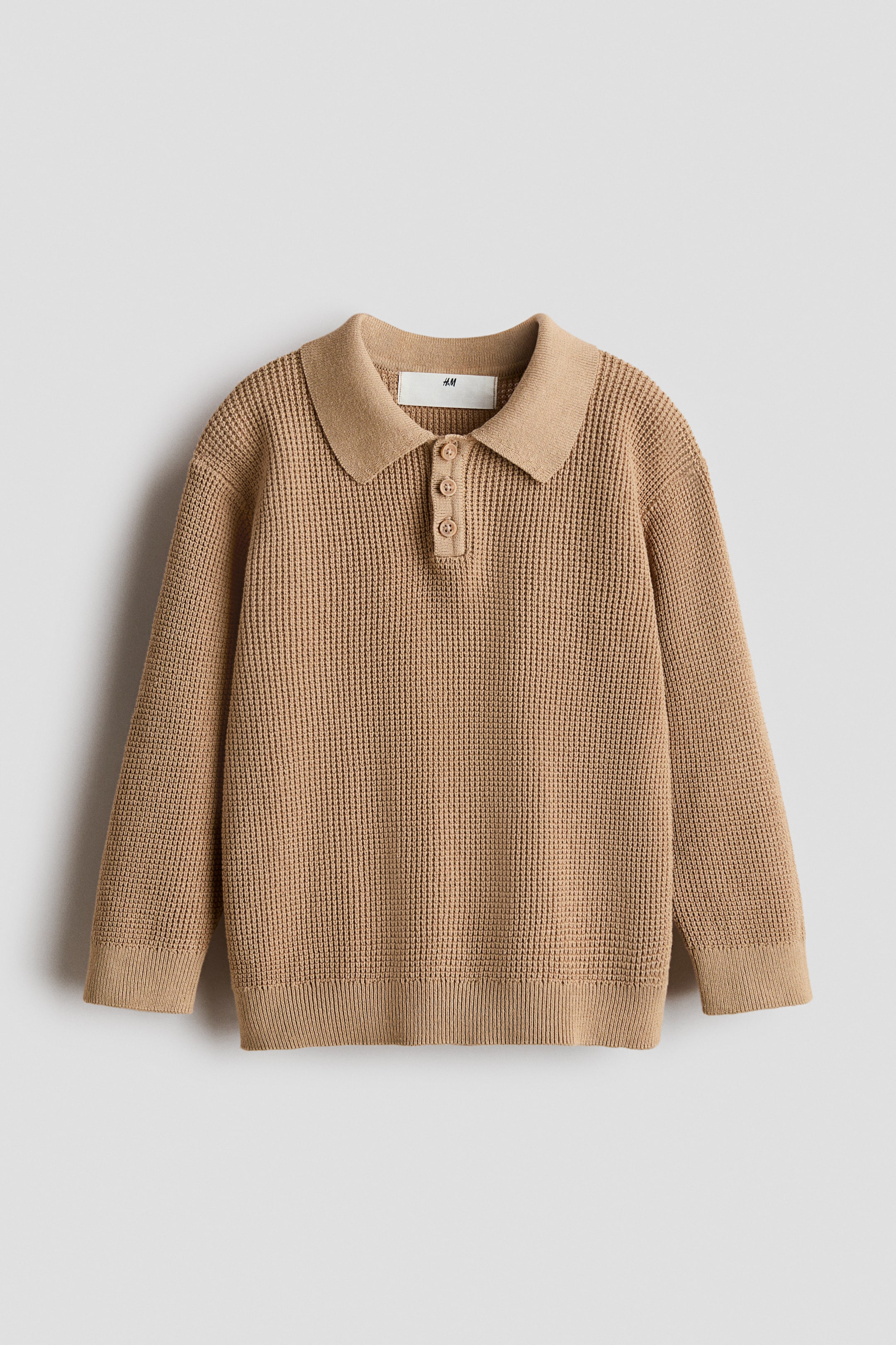 Visualizza immagine più grande: Polo in maglia sottile - Beige scuro - BAMBINO | H&M IT 1