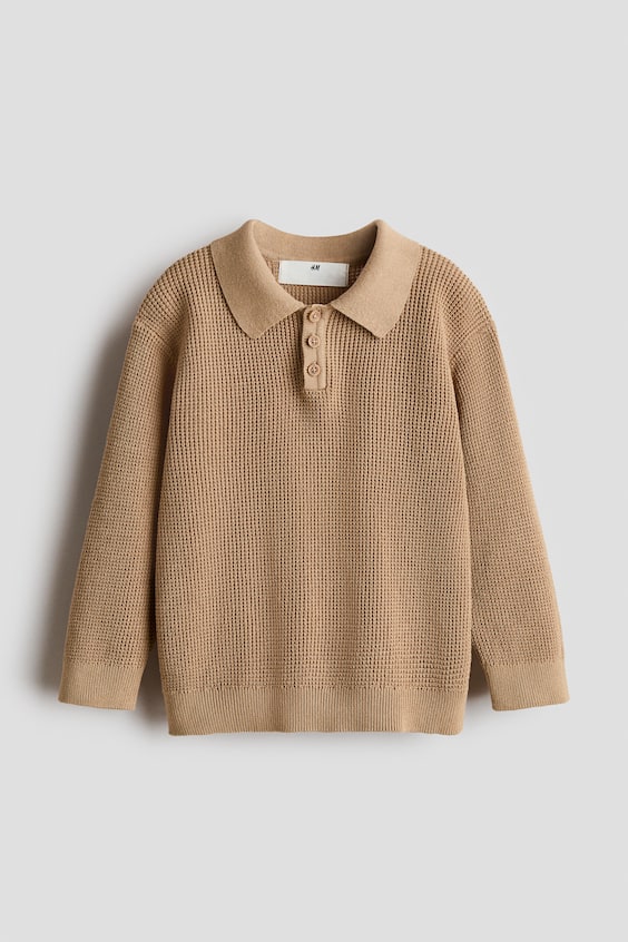 Детские рубашки H&M Fine-Knit Polo Shirt