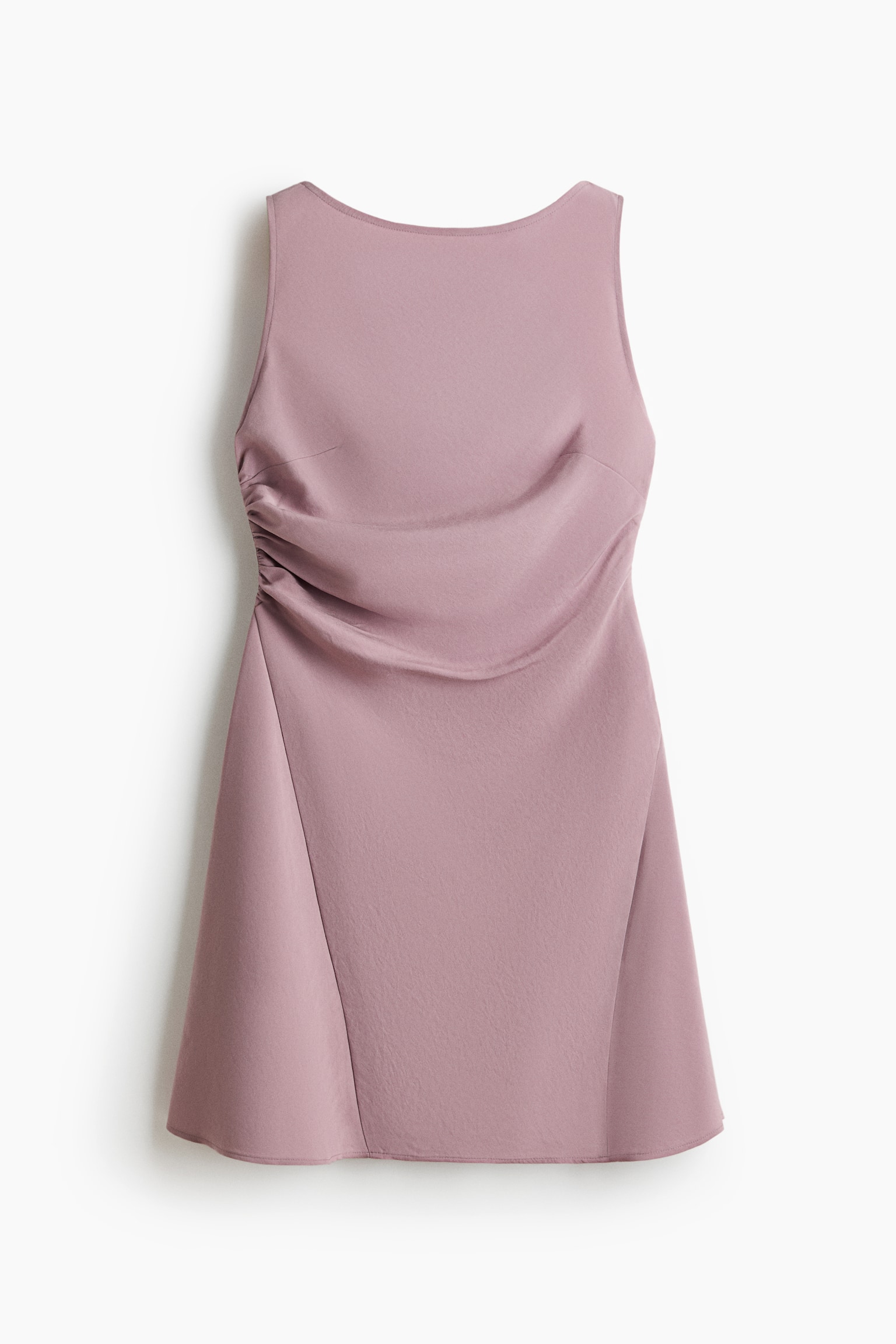 Drapiertes Kleid mit Cut-outs - Helles Mattlila/Dunkelgrau - 1