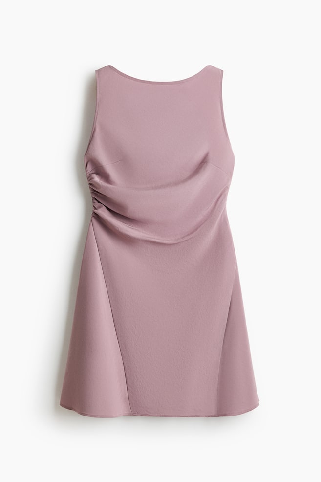 Vestido cut-out drapeado - Violeta empolvado claro/Gris oscuro - 1