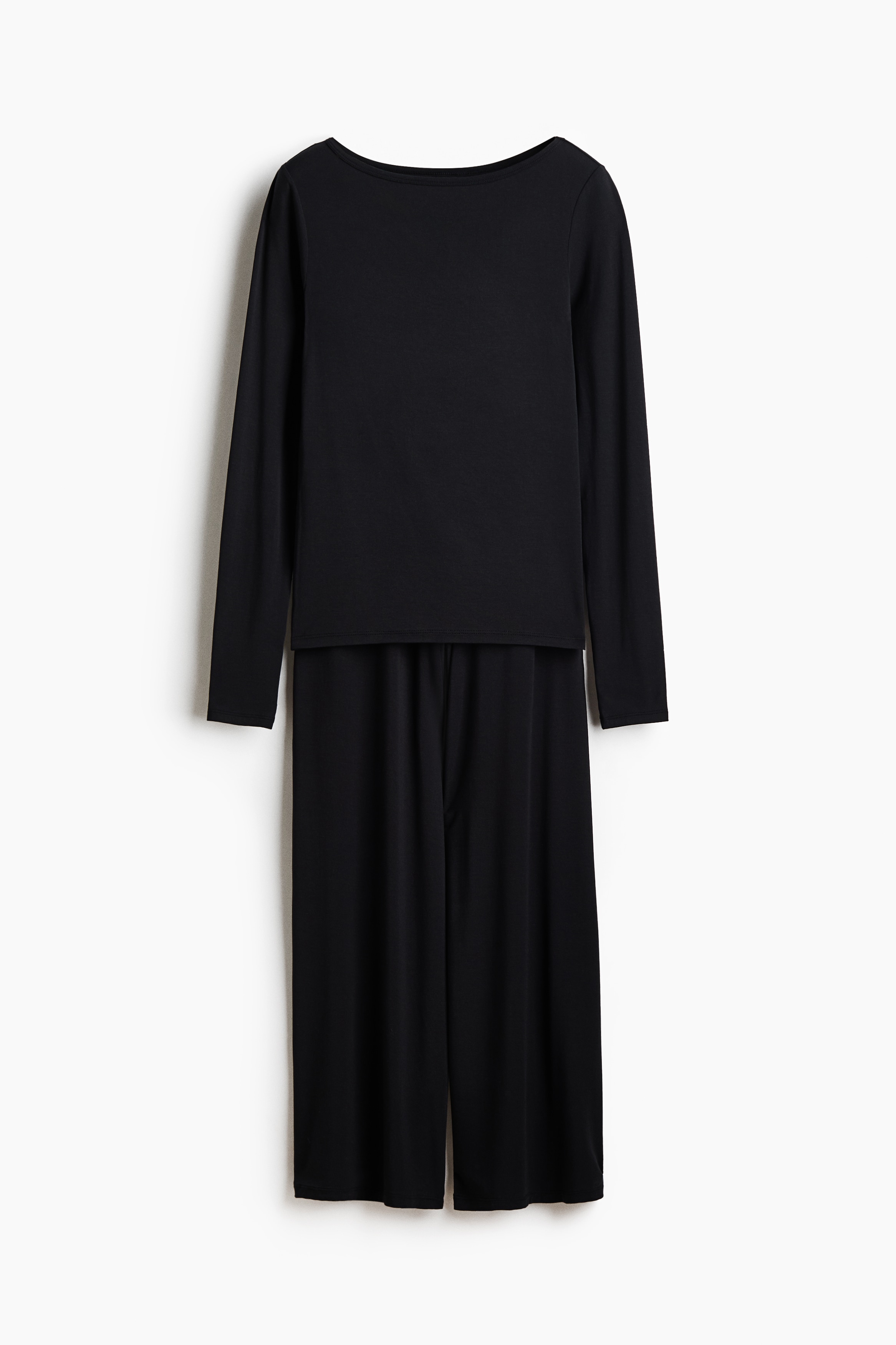 Pyjama aus Modal - Schwarz/Dunkelbraun