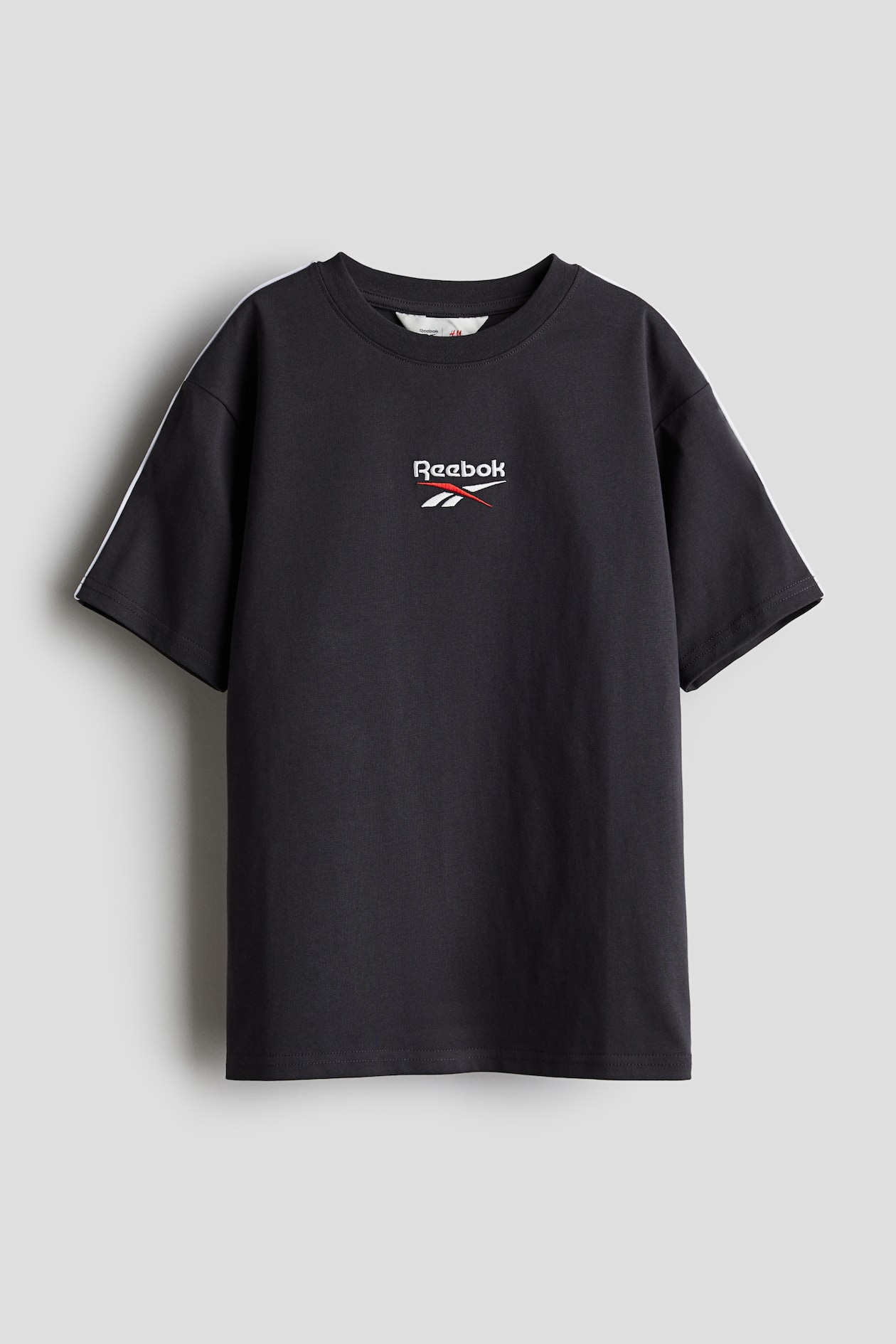 Embroidered-motif T-shirt Black/Reebok Kids H&M IN