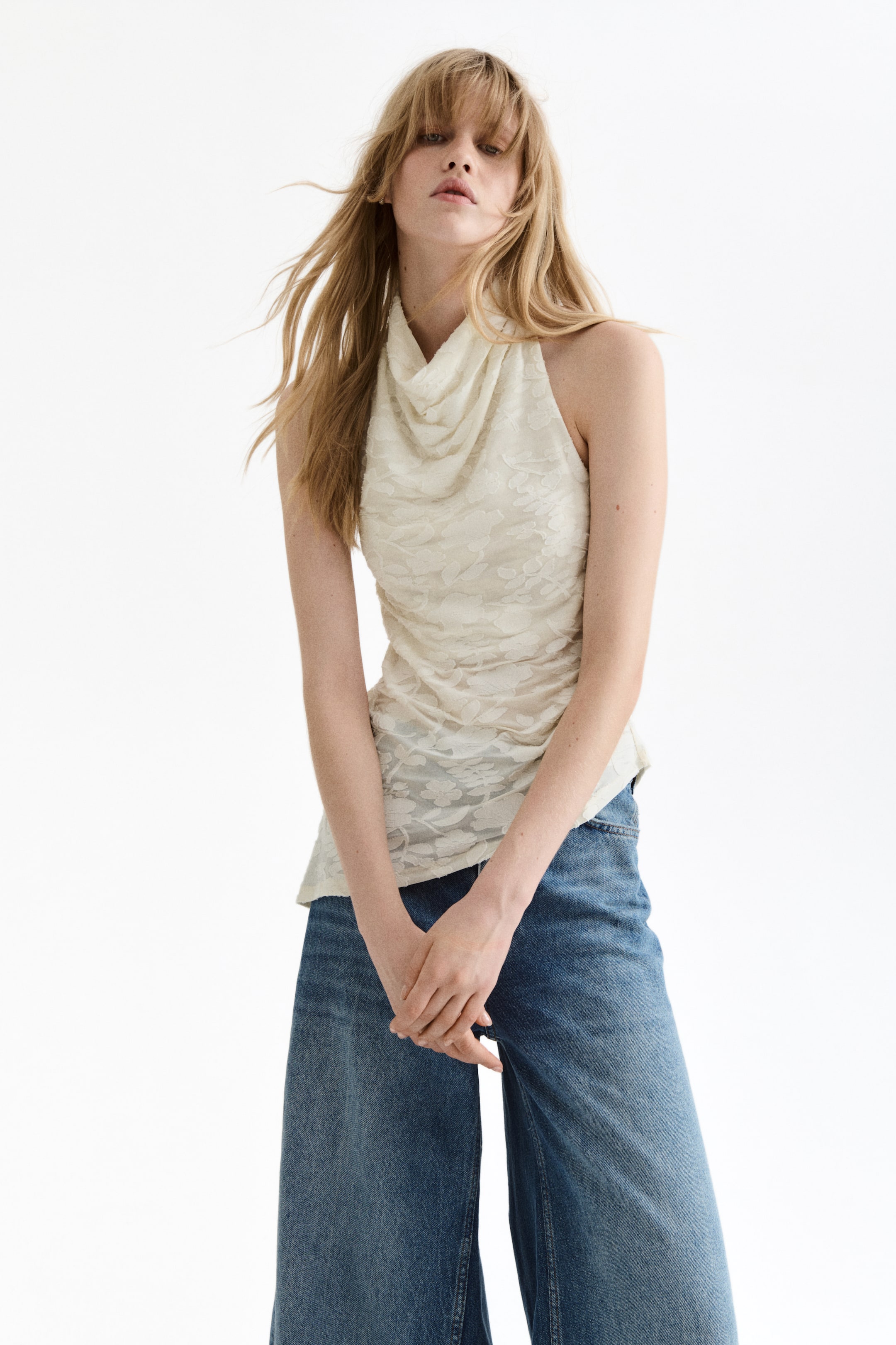 Zobacz większy obraz: Top z mocowaniem na karku - Biały - ONA | H&M PL 1