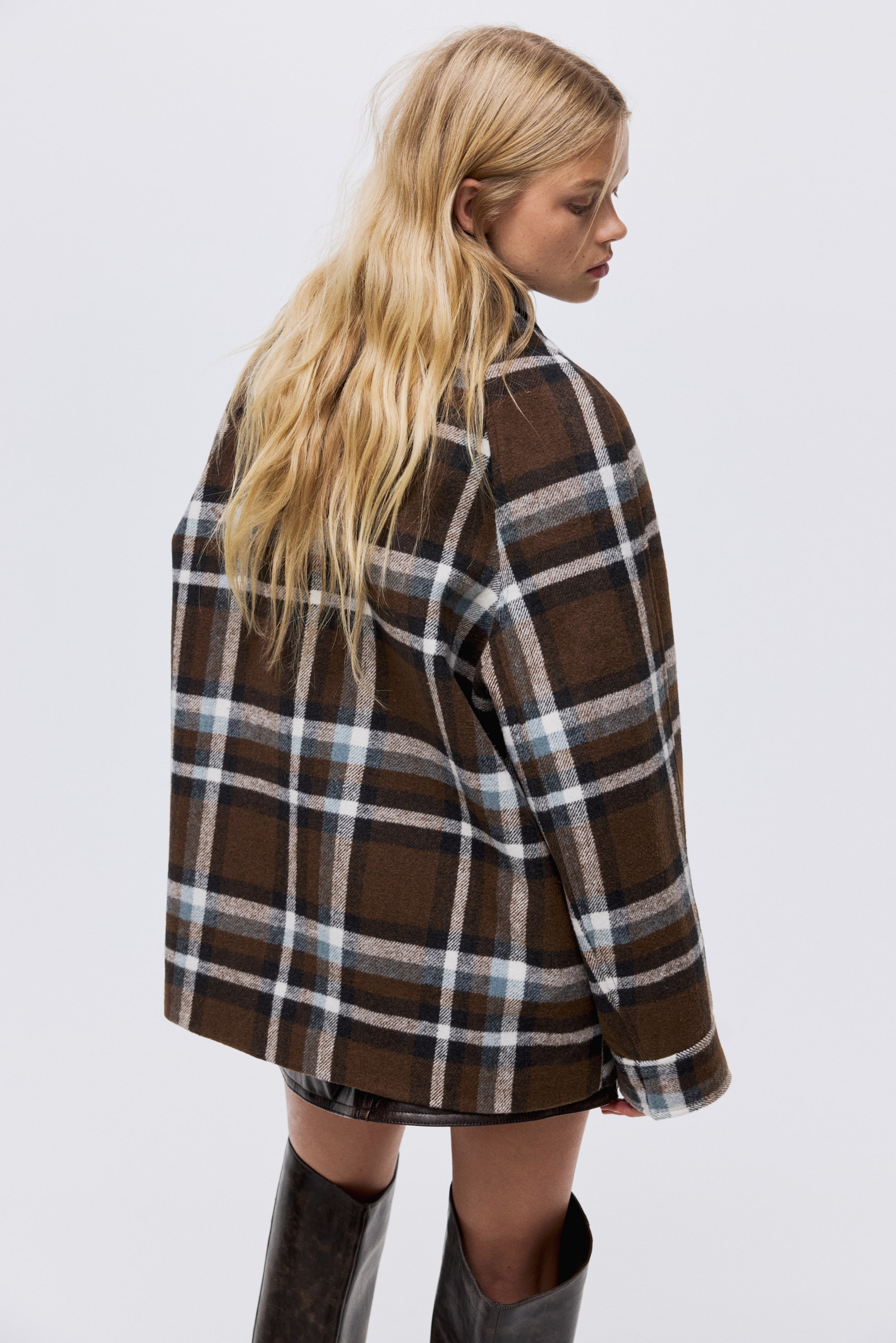 Büyük resmi görüntüle: Palto - Kahverengi/Kareli - KADIN | H&M TR 3