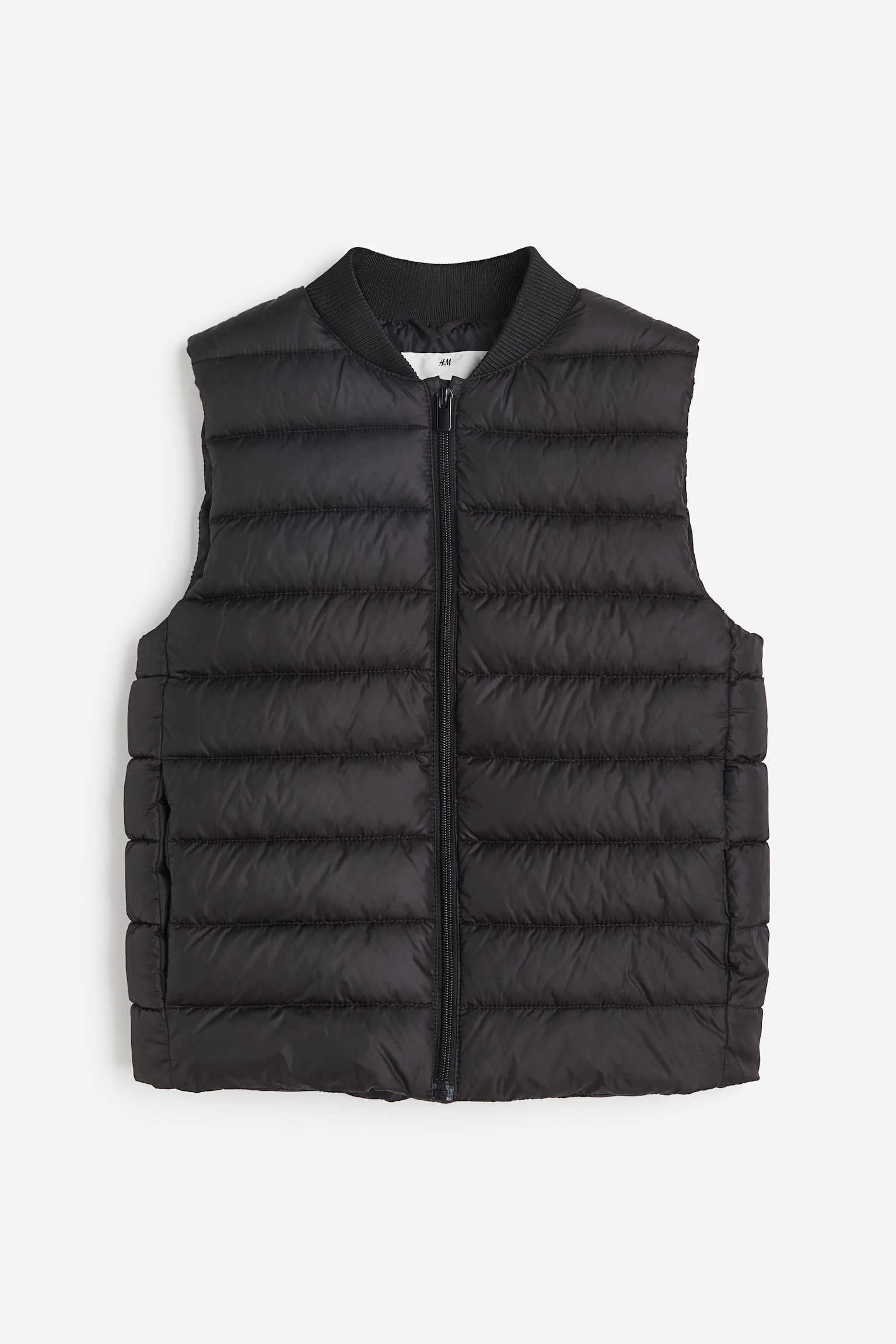 Puffer Vest - Black/Dark khaki green - 1