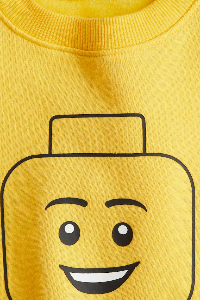 Printed sweatshirt Yellow/LEGO Brand Kids H&M IN
