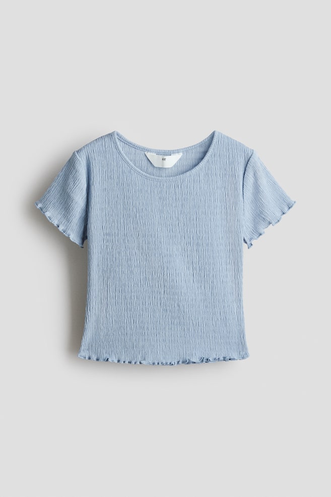 Gesmoktes Shirt - Hellblau/Cremefarben/Geblümt/Hellrosa/Geblümt - 1