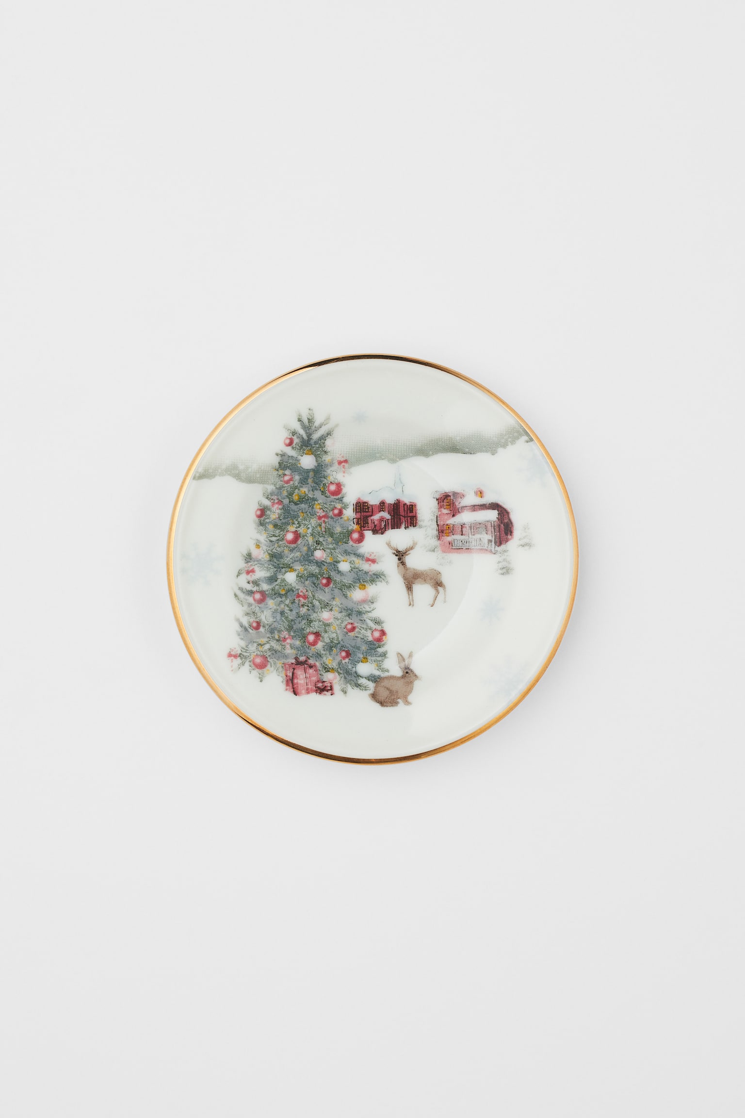 Small porcelain dish - White/Christmas - 1