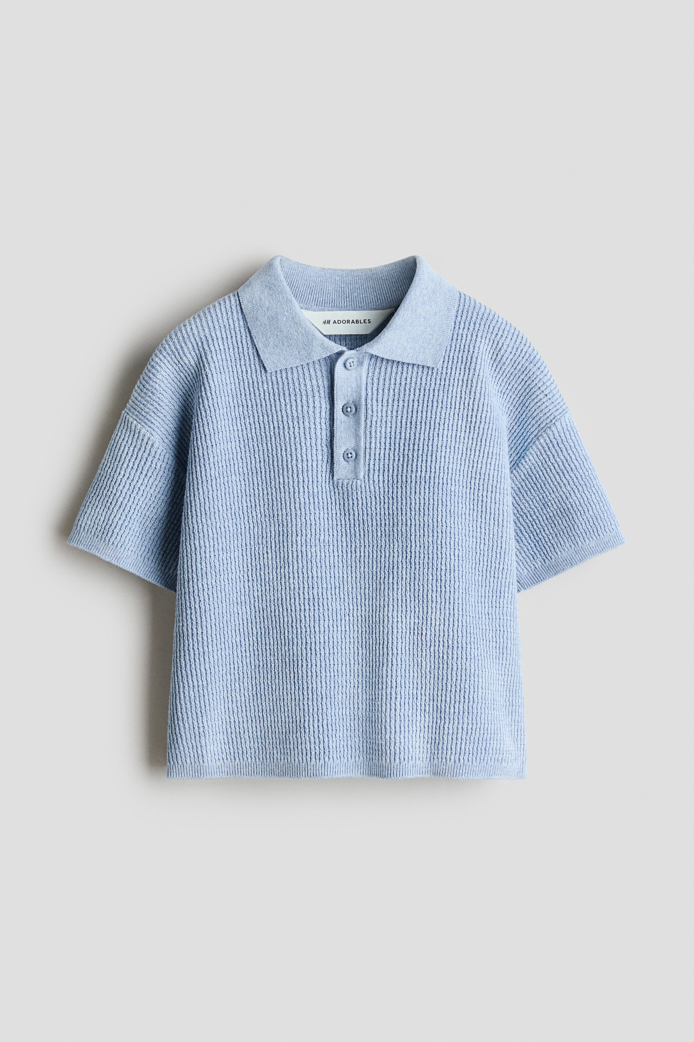 Ribgebreid poloshirt
