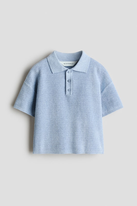 Детские рубашки H&M Rib-Knit Polo Shirt