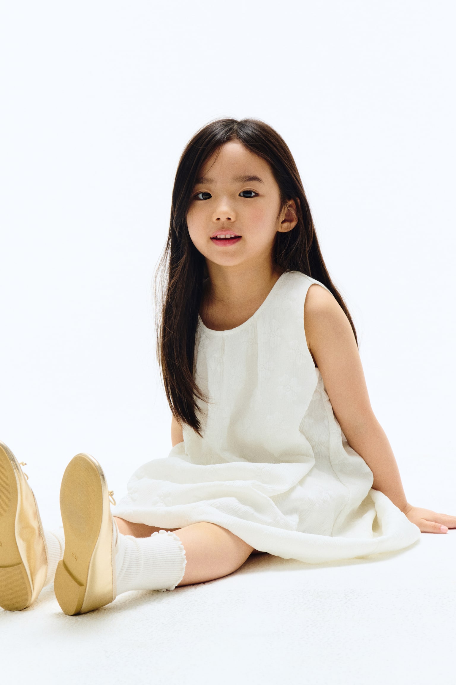 Patterned dress - White/Light pink - 3