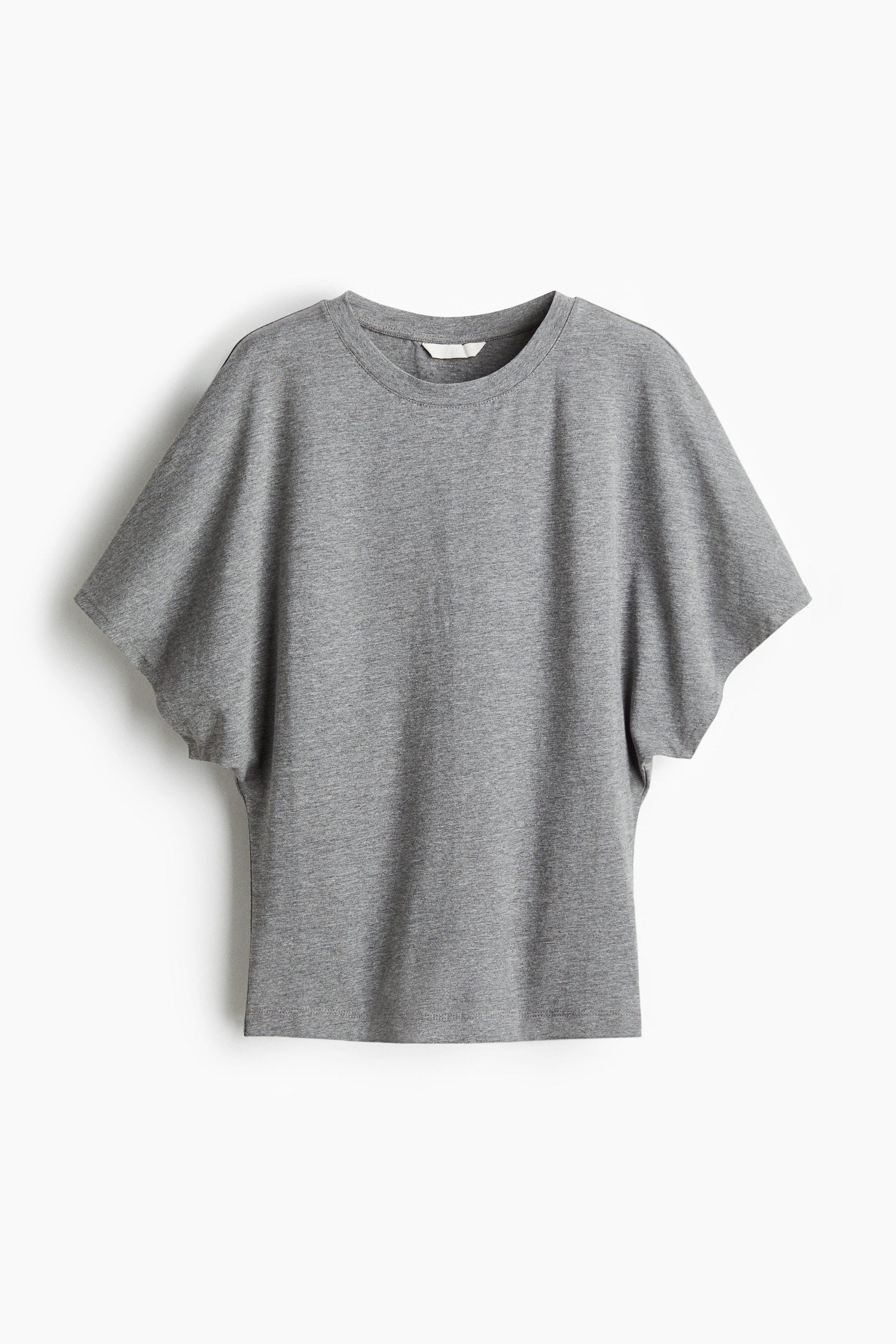 Butterfly-sleeved T-shirt - Grey marl