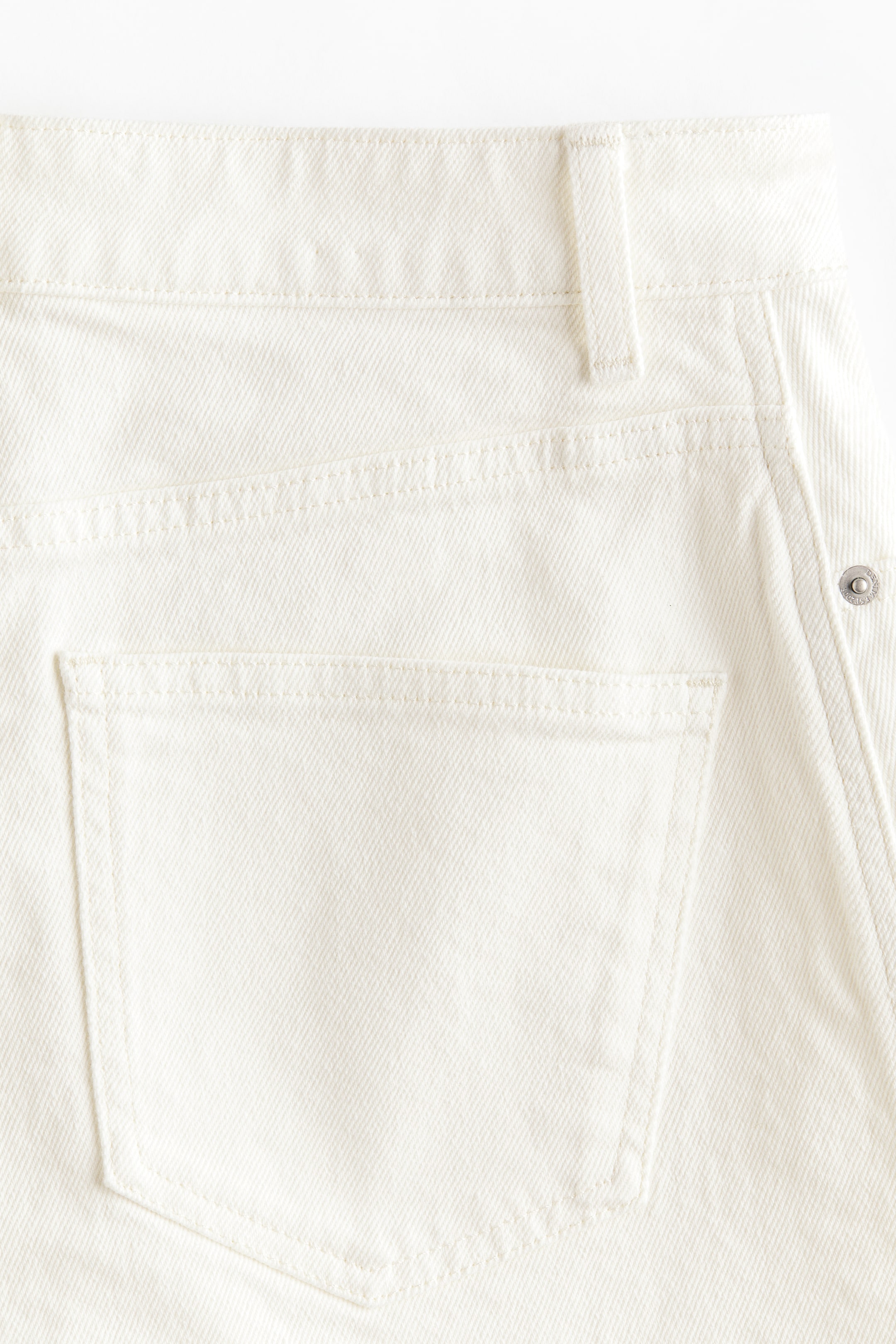 High-Waist Denim Skort