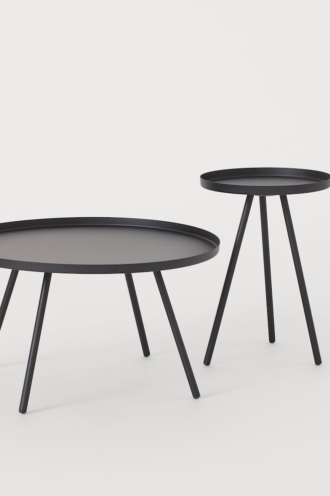 Low side table - Black/Light grey/Mint green - 4