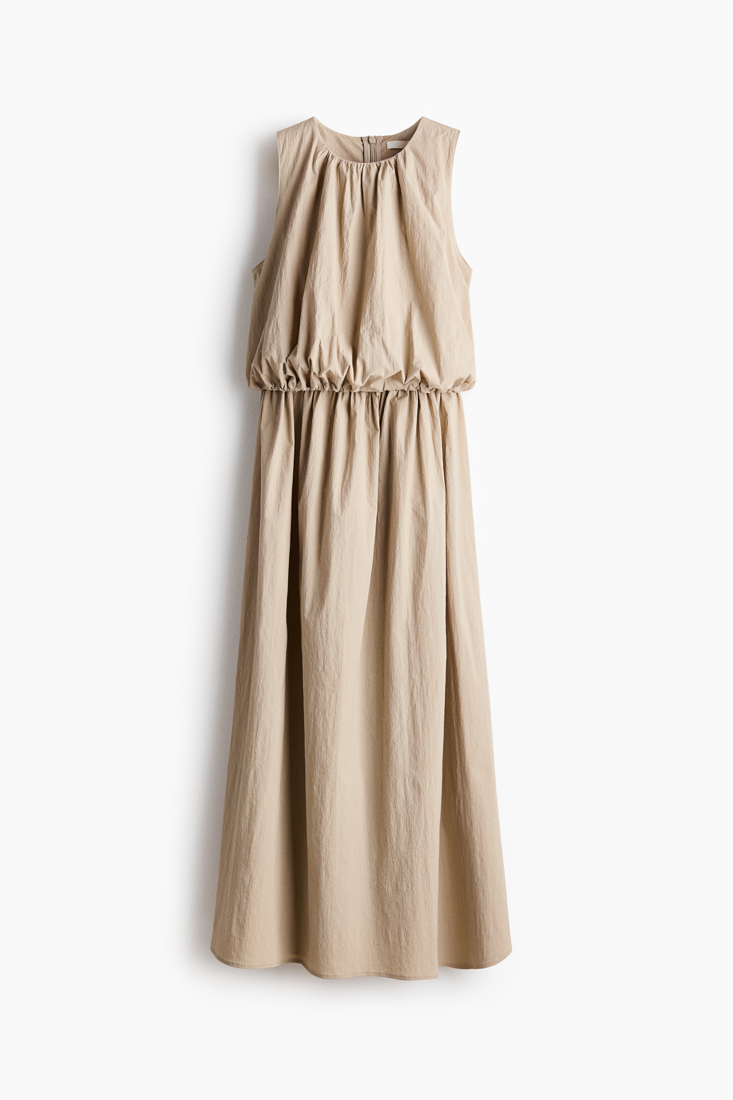 ドローストリングディテールワンピース - ベージュ/ブラック