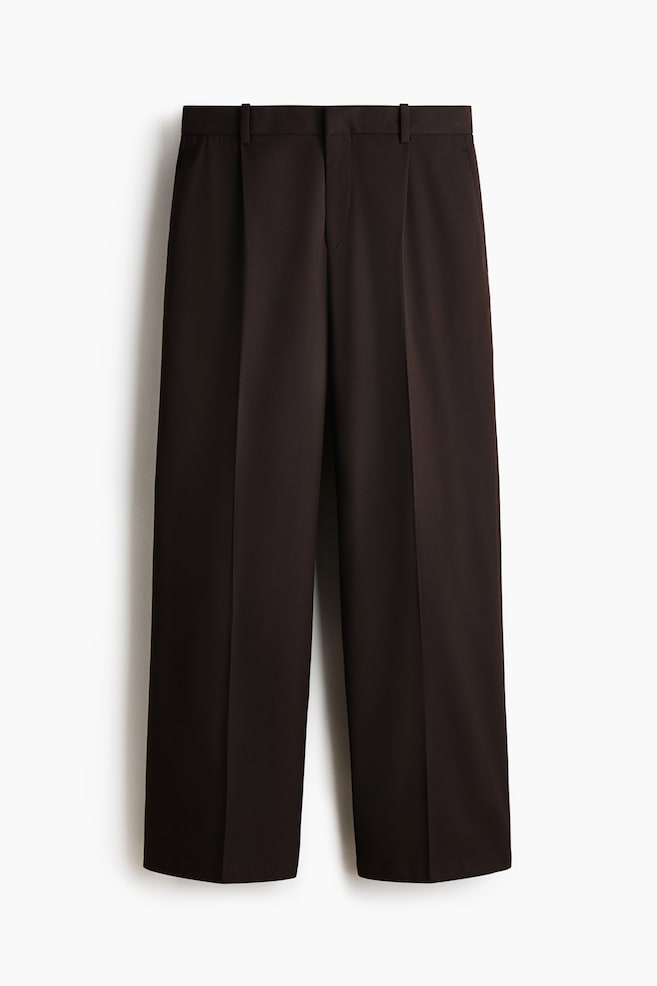 Loose-Fit Tailored Pants - Dark brown/Gray/Black/Beige/Beige/plaid - 1