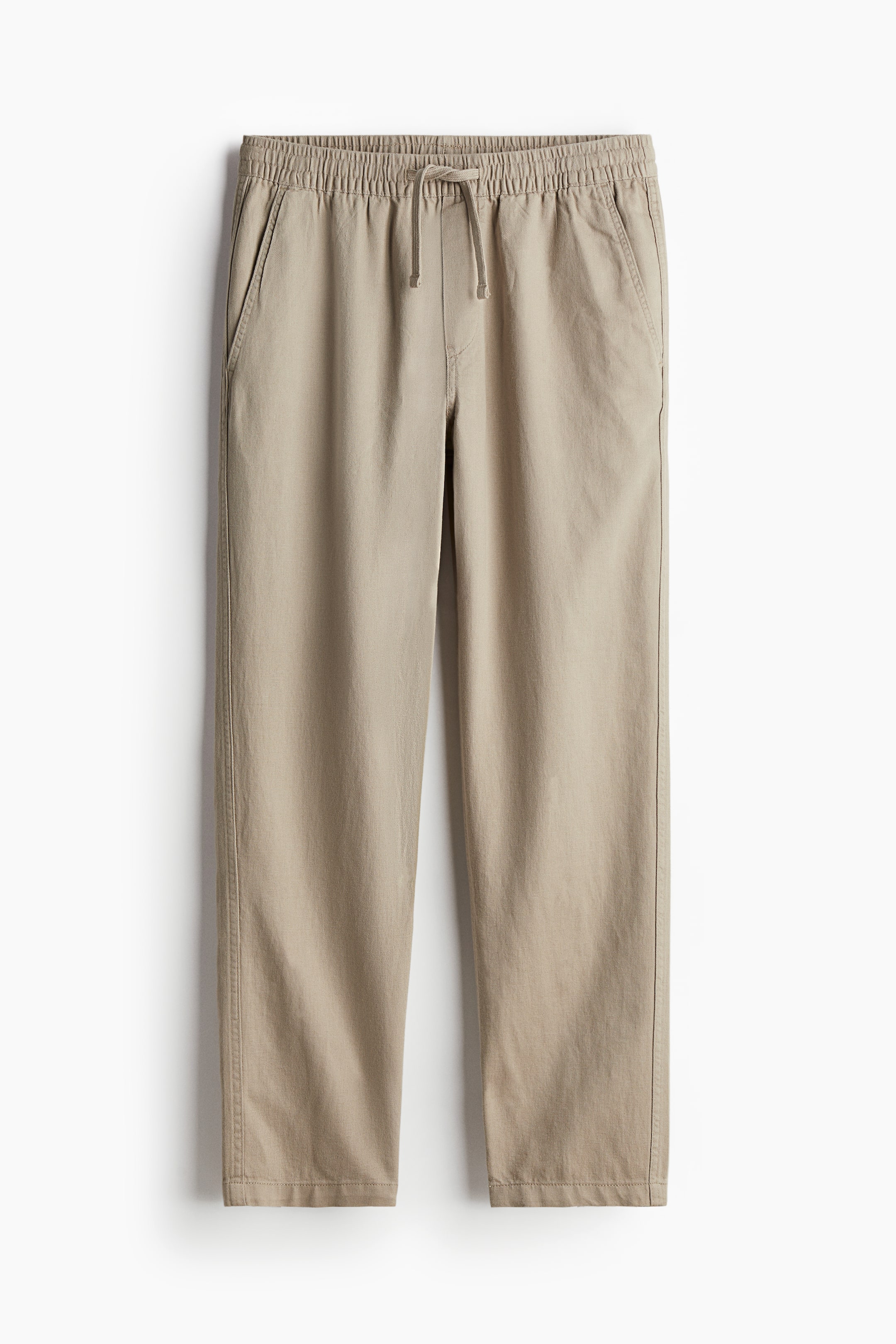 Relaxed Fit Linen-blend Pants - Beige - Men | H&M US